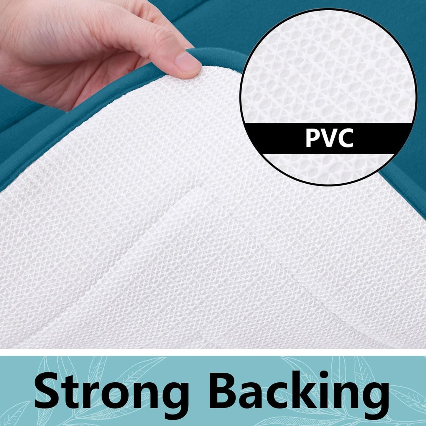 Arotive Memory Foam Bathroom Rug Mat 30x20, Ultra Soft and Absorbent Bath Mat, Machine Wash Dry, Comfortable Bath Rug Carpet for Bathroom Floor, Tub and Shower, Peacock Blue