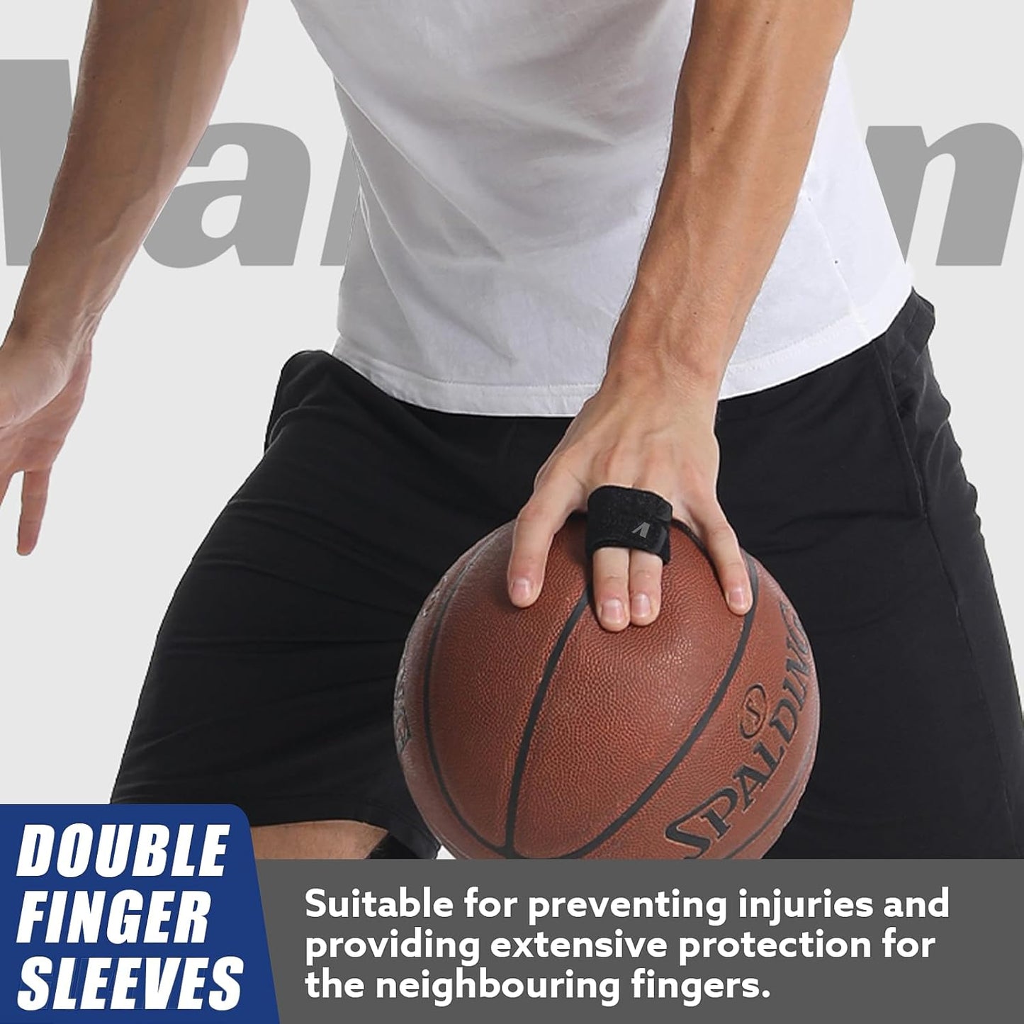 Finger Splint (No Metal Support), 2PCS Lightweight OK Cloth Finger Buddy Straps/Wraps for Arthritis, Tendonitis & Pain Relief, Adjustable Tape & Compression for Sports Injury Relief (Basketball, Tennis, Volleyball, Badminton, Golf) – Double Design - L