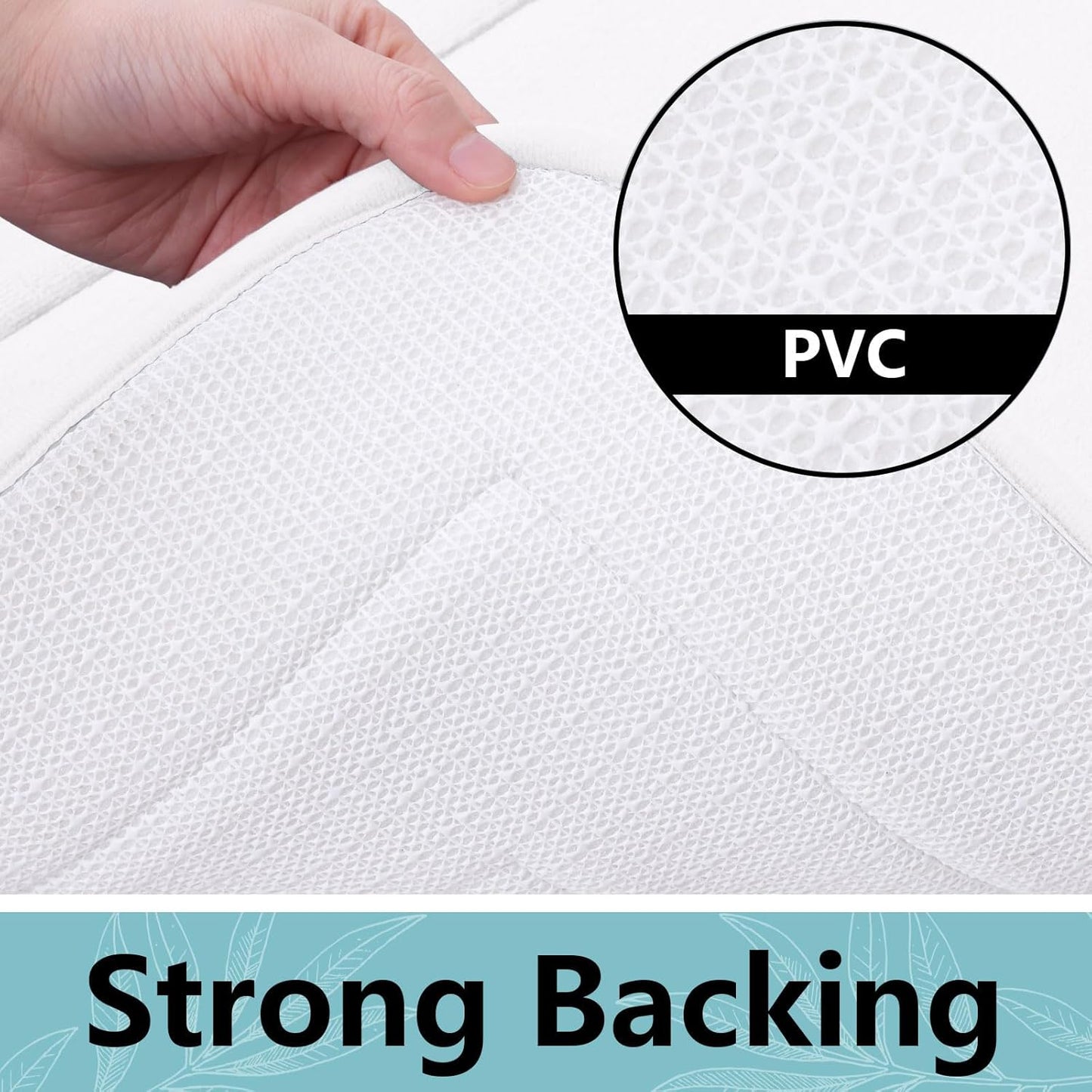 Arotive Memory Foam Bathroom Rug Mat 36x24, Ultra Soft and Absorbent Bath Mat, Machine Wash Dry, Comfortable Bath Rug Carpet for Bathroom Floor, Tub and Shower, White