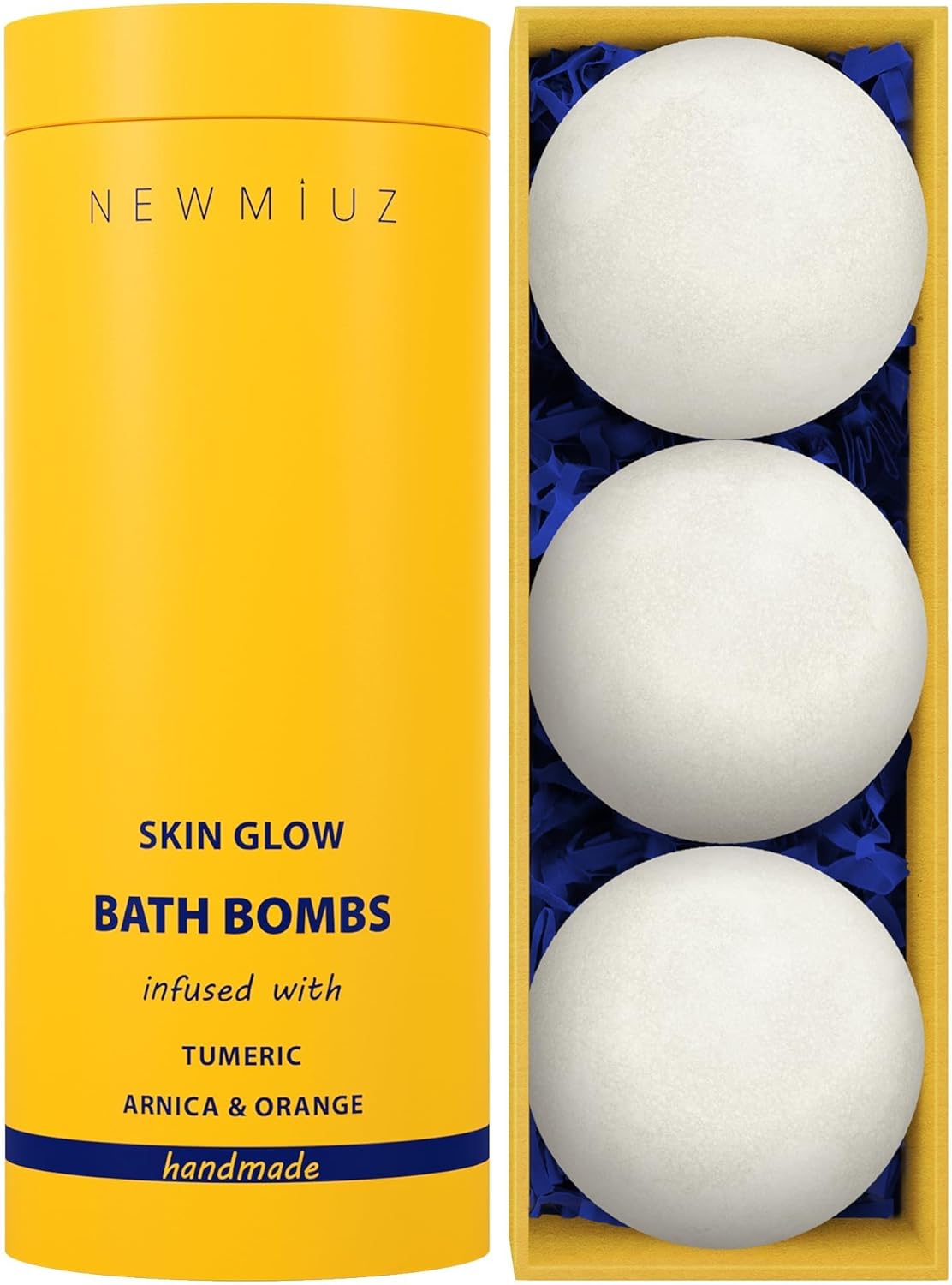 Natural Bath Bombs Luxurious Bath Foam Gift for Dry Skin Hydration Moisturizing Turmeric Arnica Orange Essential Oil Infused for A Blissful Experience