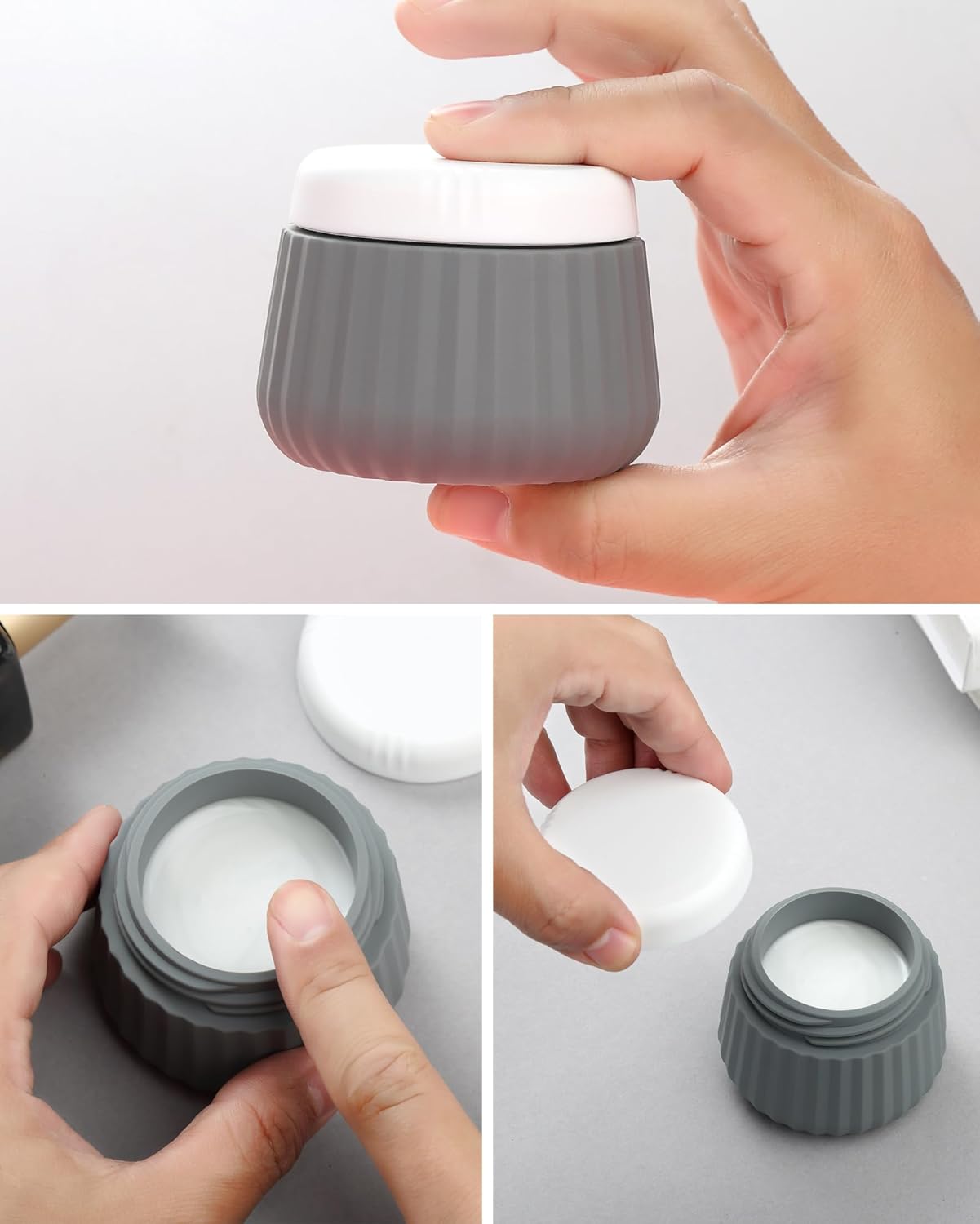 Travel Bottles 8 Pack, TSA Approved 3 oz Toiletries Containers, Leak Proof Silicone Squeezable Essentials Jars with Clear Bag