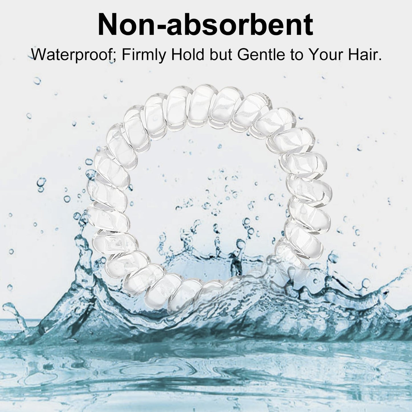 JessLab Spiral Hair Ties for Women, 10-Pack Traceless No-Damage Ponytail Holders, Coils Hair Bands for Girls, Assorted Colors