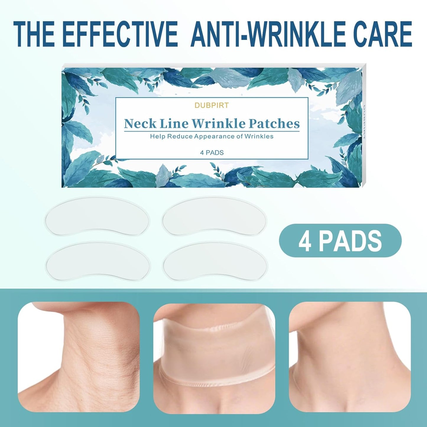 5 PCS Silicone Neck Wrinkle Patches - Reusable Overnight Anti-Wrinkle Patches, Anti Aging Silicone Wrinkles Patche for Skin Firming & Neck（2.5 Months Supply ）-Upgraded Version