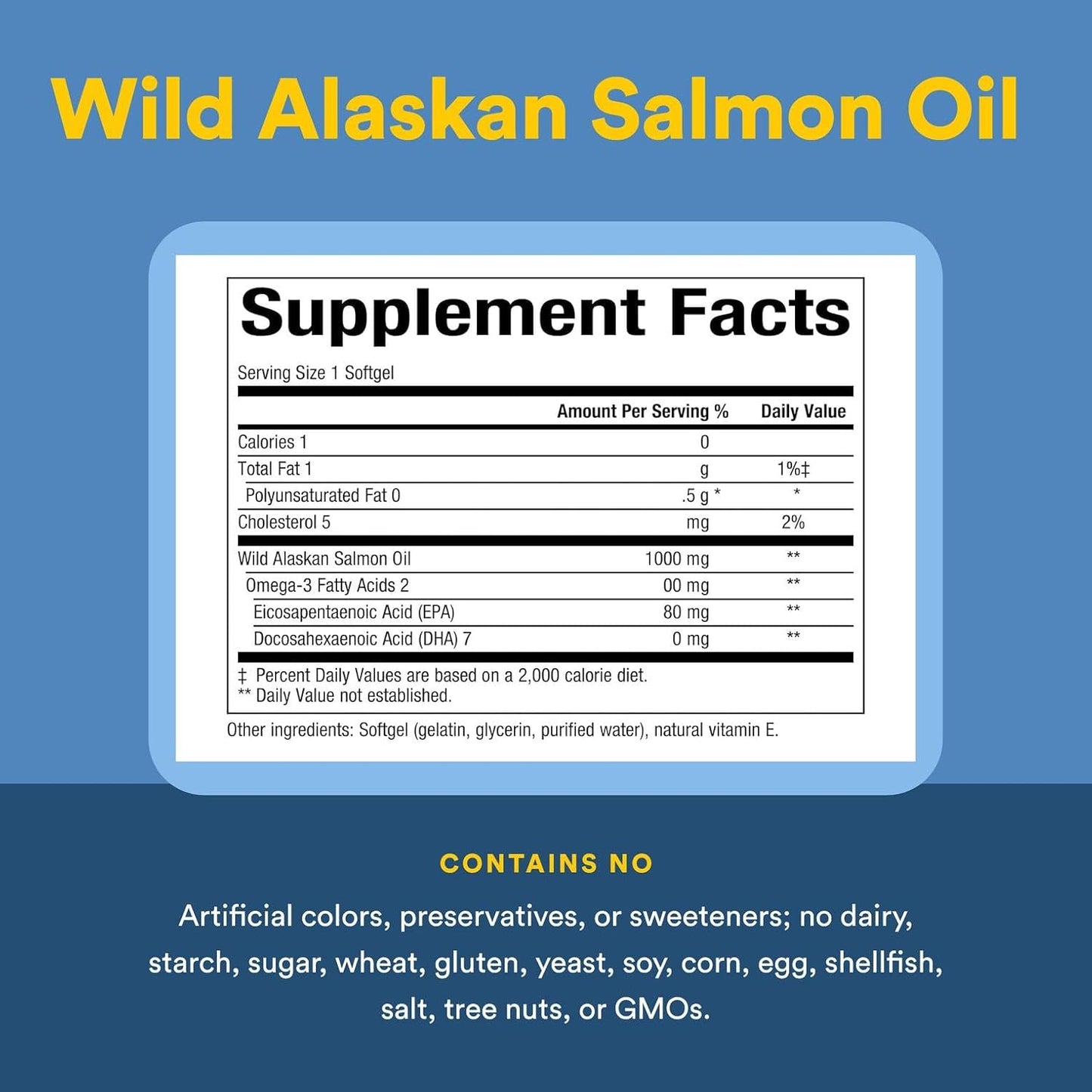 Omega Factors by Natural Factors, Wild Alaskan Salmon Oil, Supports Heart and Brain Health with Omega-3 DHA and EPA, 90 Softgels