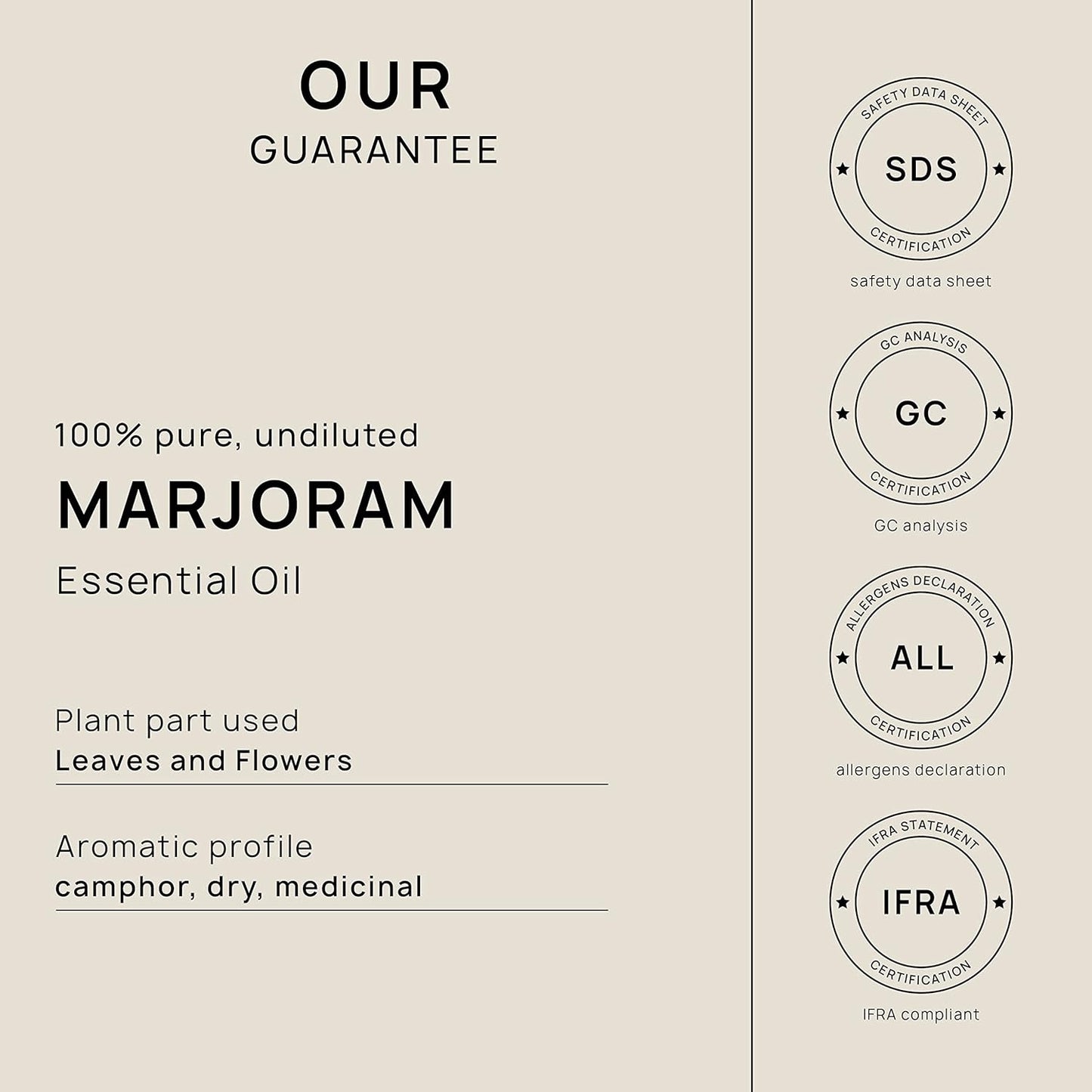 VINEVIDA Marjoram Essential Oil - 32 oz - Undiluted - DIY Candle Scents - Bulk for Soap Making & Skin Safe