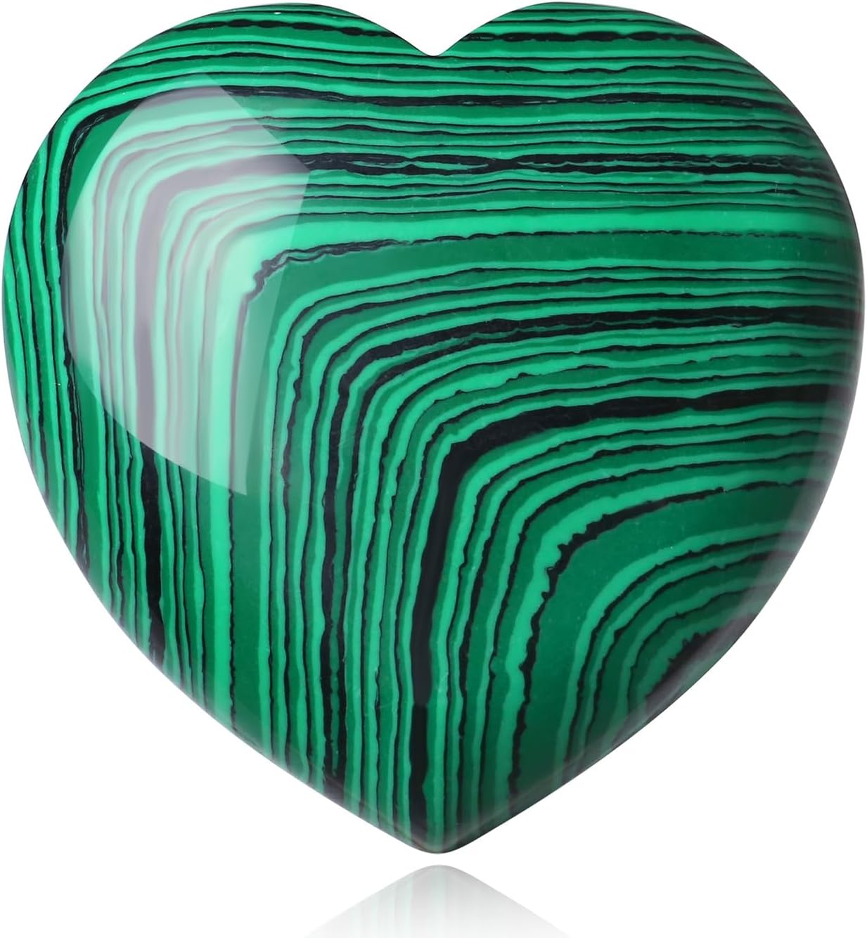 MAIBAOTA 60 mm Malachite Crystals Large Heart Stone Healing Crystals Heart Reiki Crystal Gemstone Polished Heart Shaped Rocks Meditation Mothers Day Crystal Gifts for Mom Her