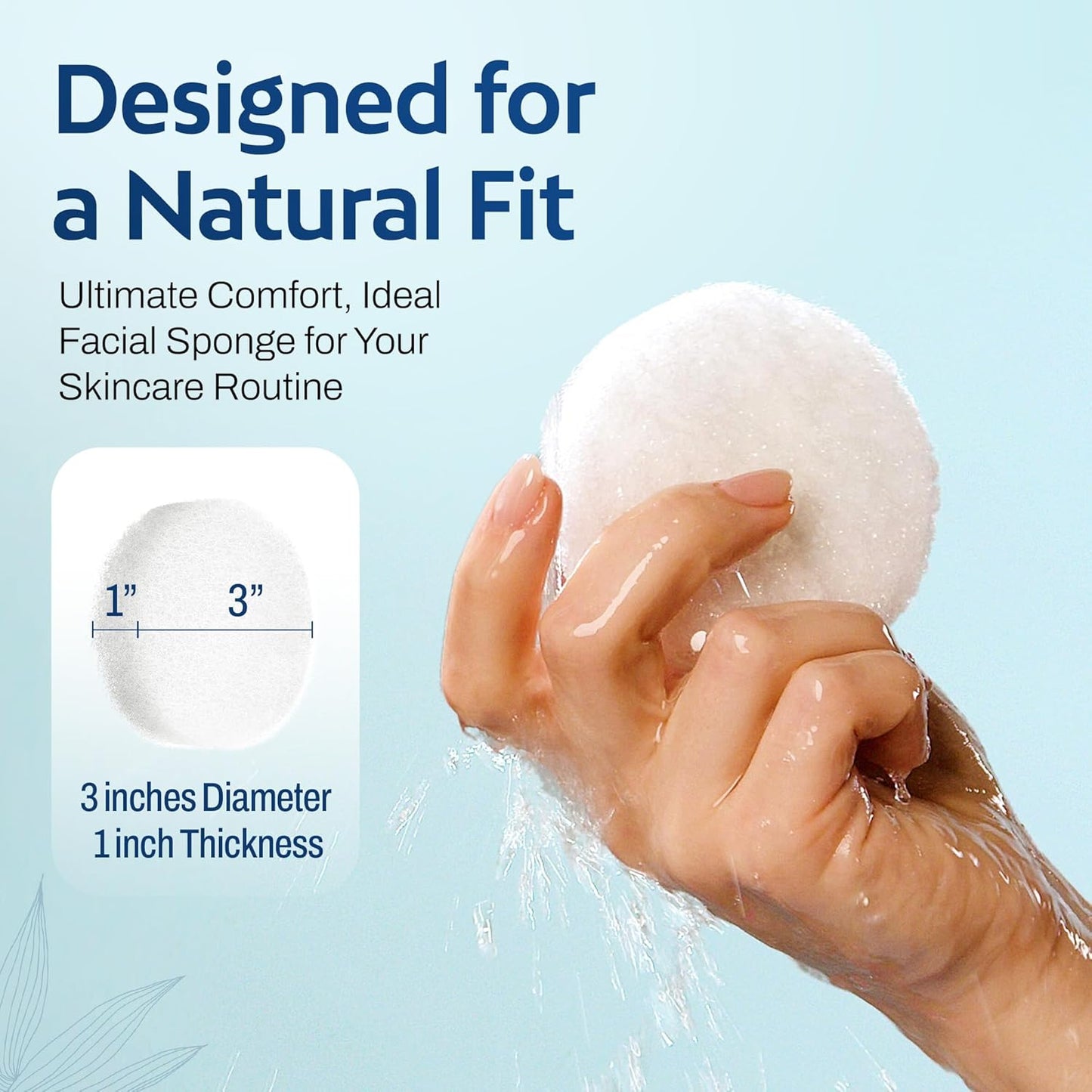 HartFelt Round Face Scrubber for Women | Reusable Facial Sponges for Daily Cleansing | Facial Exfoliating Pads for Removing Dead Skin, Dirt & Makeup | Use with Favorite Cream | Made in USA - 2 Count