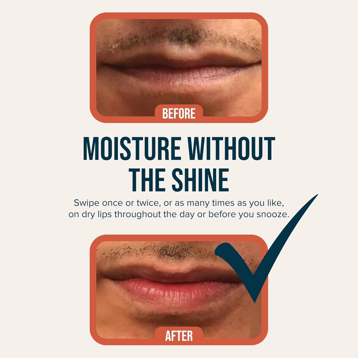 Cardon Lip Balm for Men - Matte Finish, Anti-Shine - Deeply Hydrating Lip Moisturizer for Dry, Chapped Lips that Smooth and Soothes with Korean Formulation - 4 Pack