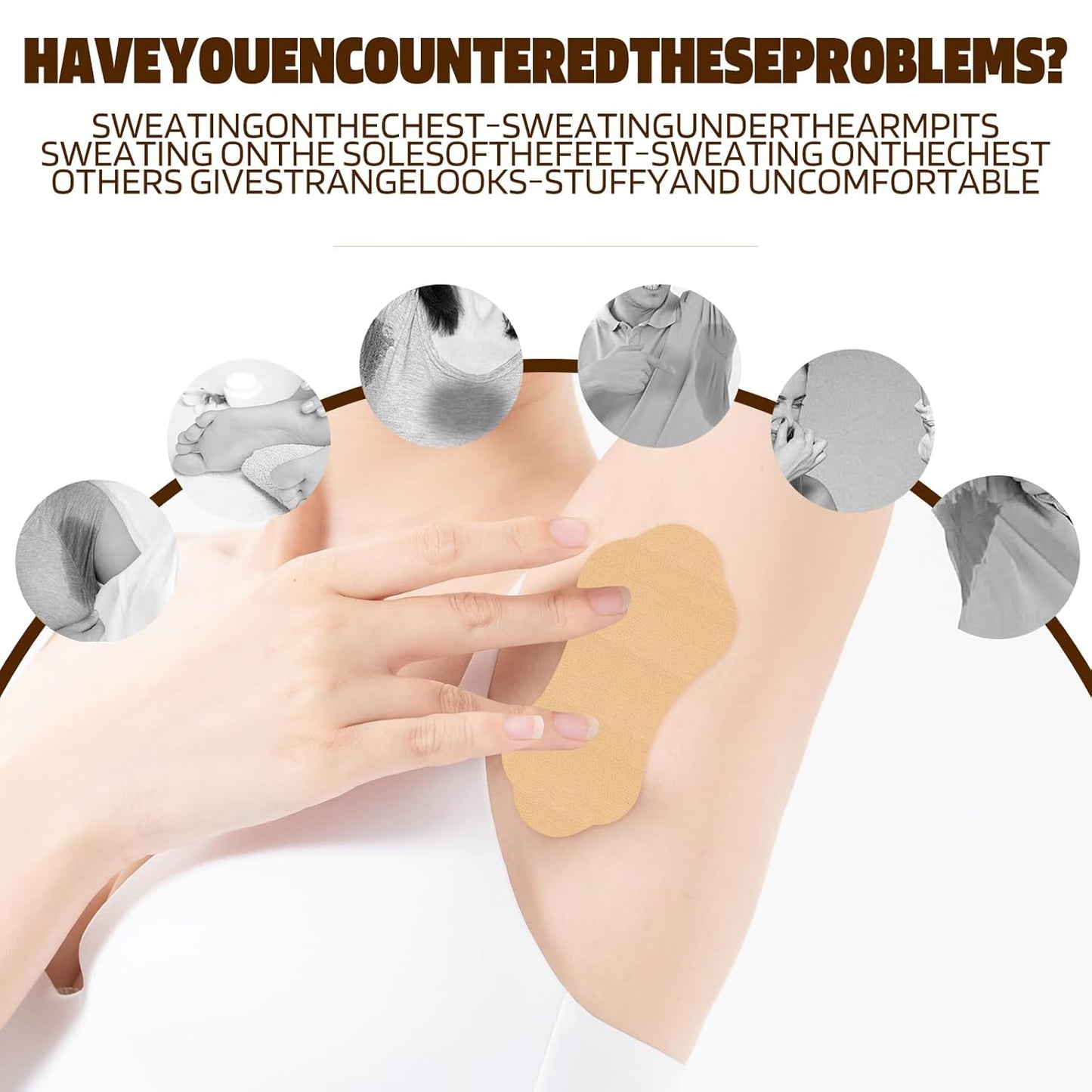 Pacify Underarm Sweat Pads for Women Men, Disposable Armpit Sweat Pads for Under Arms Sweating, Invisible Self-Adhesive Arm Pit Sweat Guards Patches for Clothing (60)