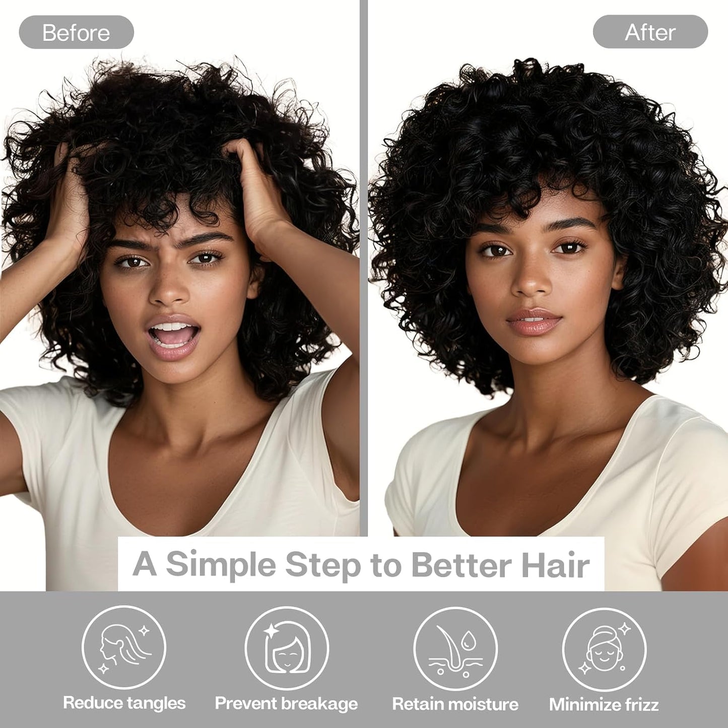 MR&HM Satin Pillowcase for Hair and Skin, Silk Satin Pillowcase 2 Pack, King Size Pillow Cases Set of 2, Silky Pillow Cover with Envelope Closure (20x36, Silver Grey)