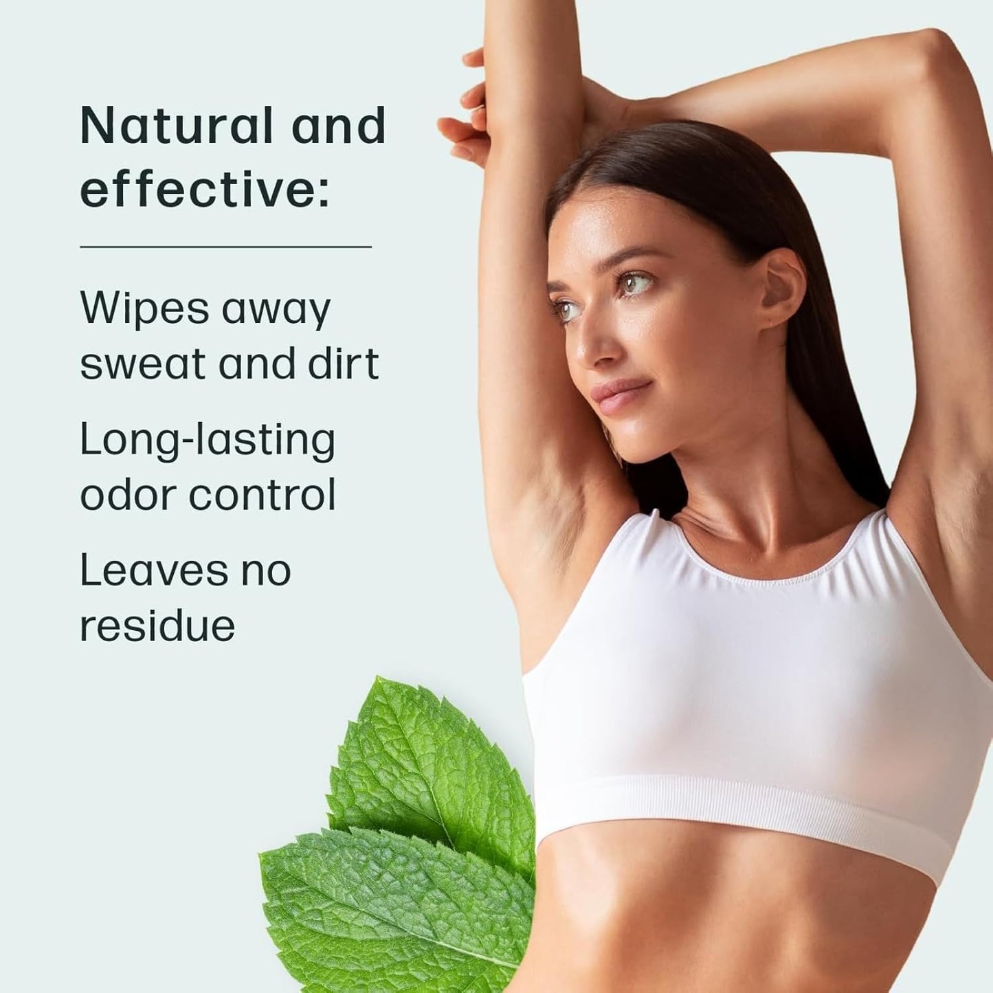 Dew Well 50 Individually Wrapped Armpit Wipes, Deodorant Wipes, A Fresh Start When You’re On the Go, Aluminum, Paraben, and Sulfate Free, Mint Scent