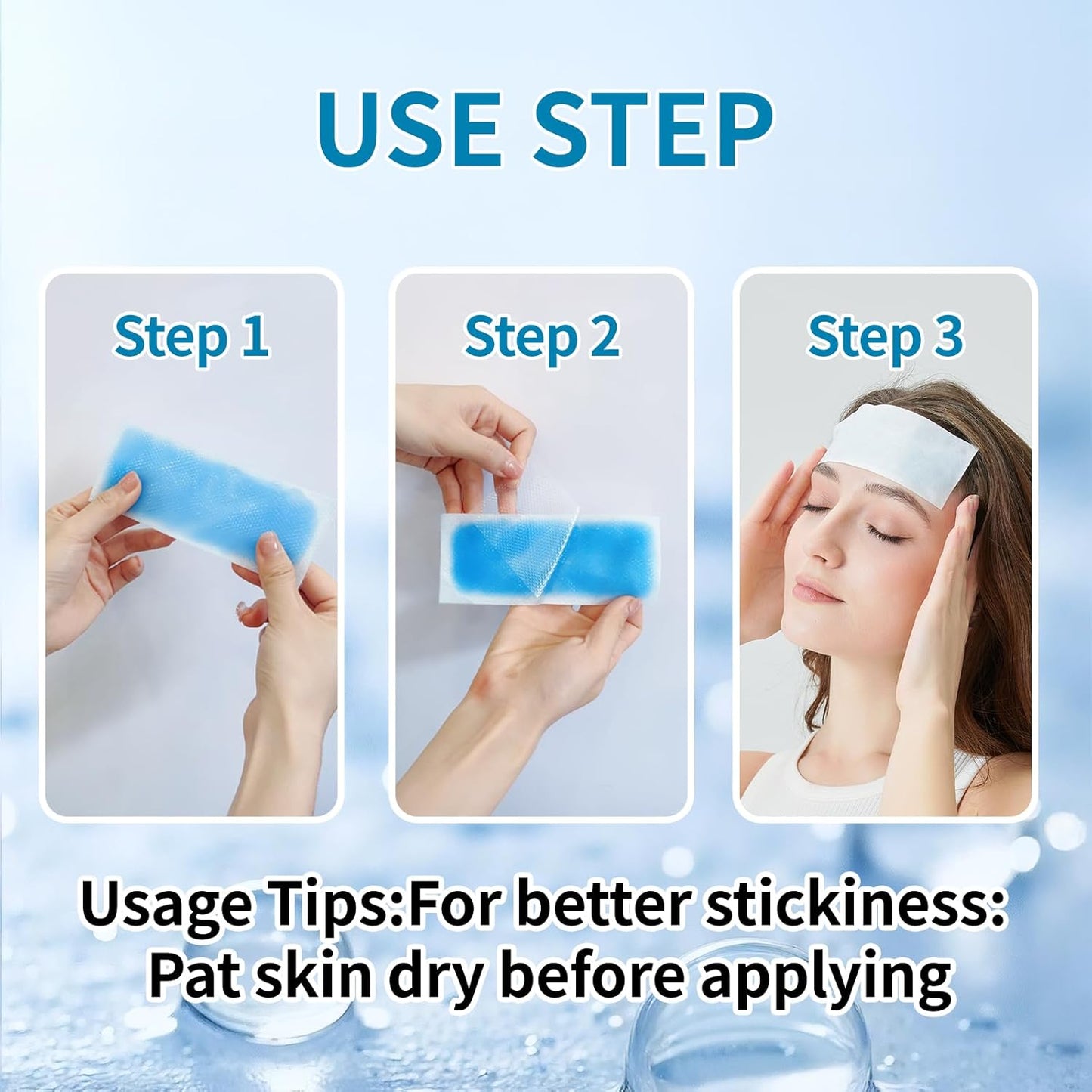 Instant Cooling Ice Packs for Outdoor Activities Summer Heat Relief - Large Disposable Cooling Patches for Neck Body, Camping Hiking Sports, Instant Temperature Drop 50 Pack