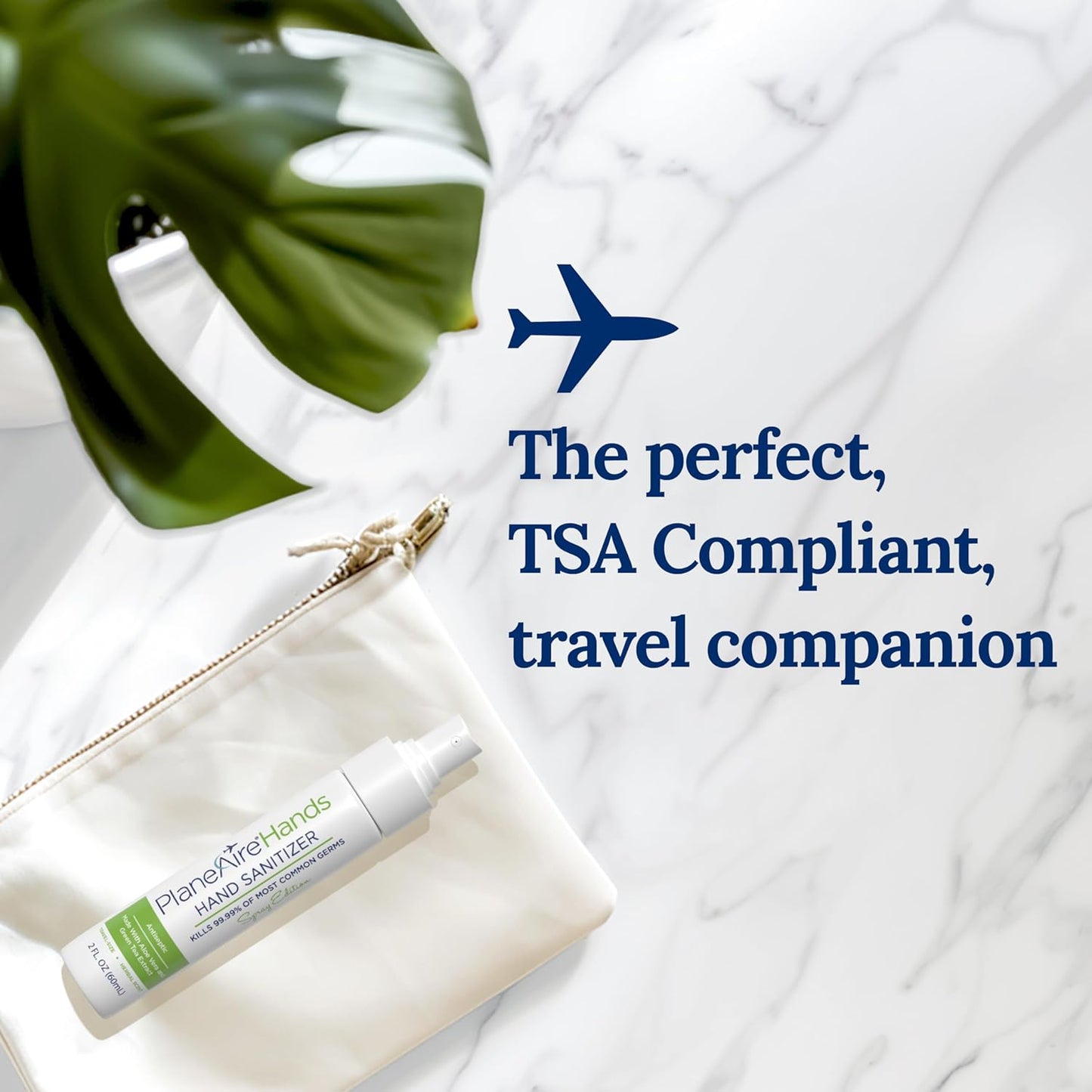 Signature Herbal Spray Hand Sanitizer | Travel Size | Hydrate & Cleanse | Made with Aloe Vera & Green Tea Extract | Blend of Essential Oils Including Peppermint & Lavender | Travel Essential | 3-Pack