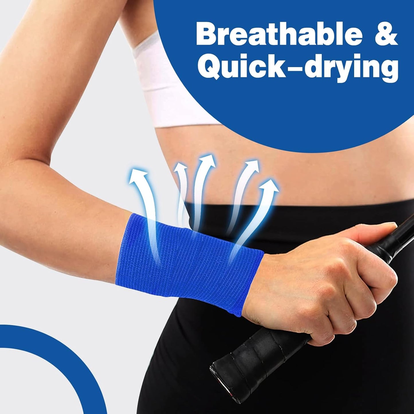 AZEN 16 Pack Self Adhesive Bandage Wrap Pink, 2" X 5 Yards Elastic Cohesive Bandage Wrap, Athletic Tape, Vet Wrap, Ankle Tape, Tattoo Grip Tape Wrap (Blue)