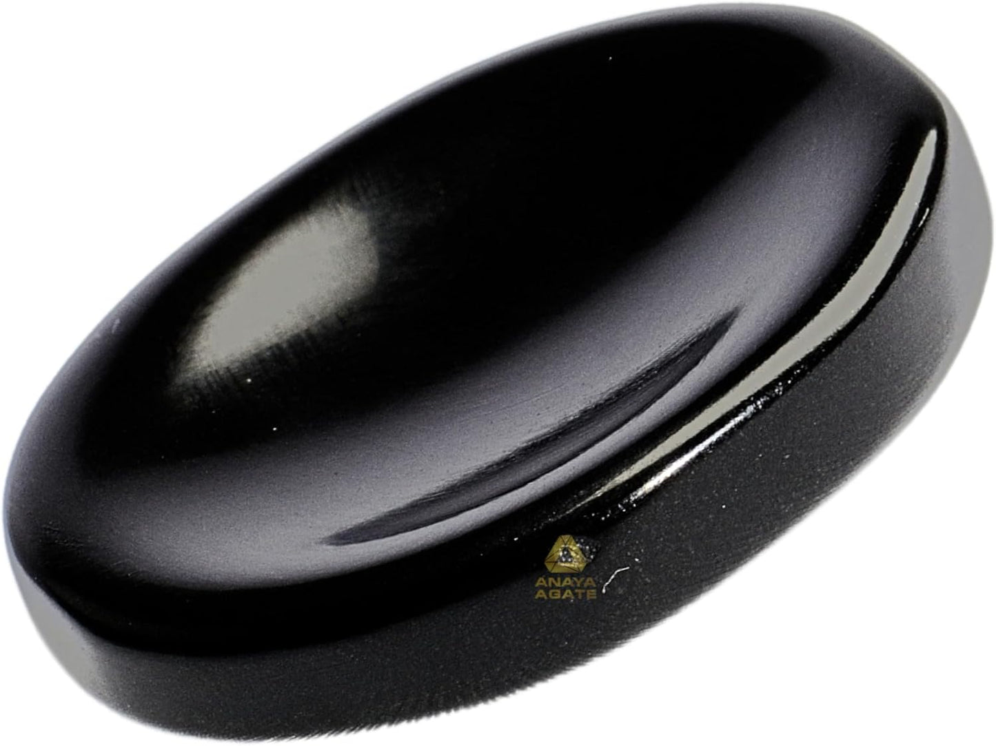 Black Tourmaline Worry Stones – Crystal Thumb Worry Stone for Anguish, Stress – Relaxing & Soothing Balance Stones for Meditation, Relief – Healing Stones & Crystals for Men, Women