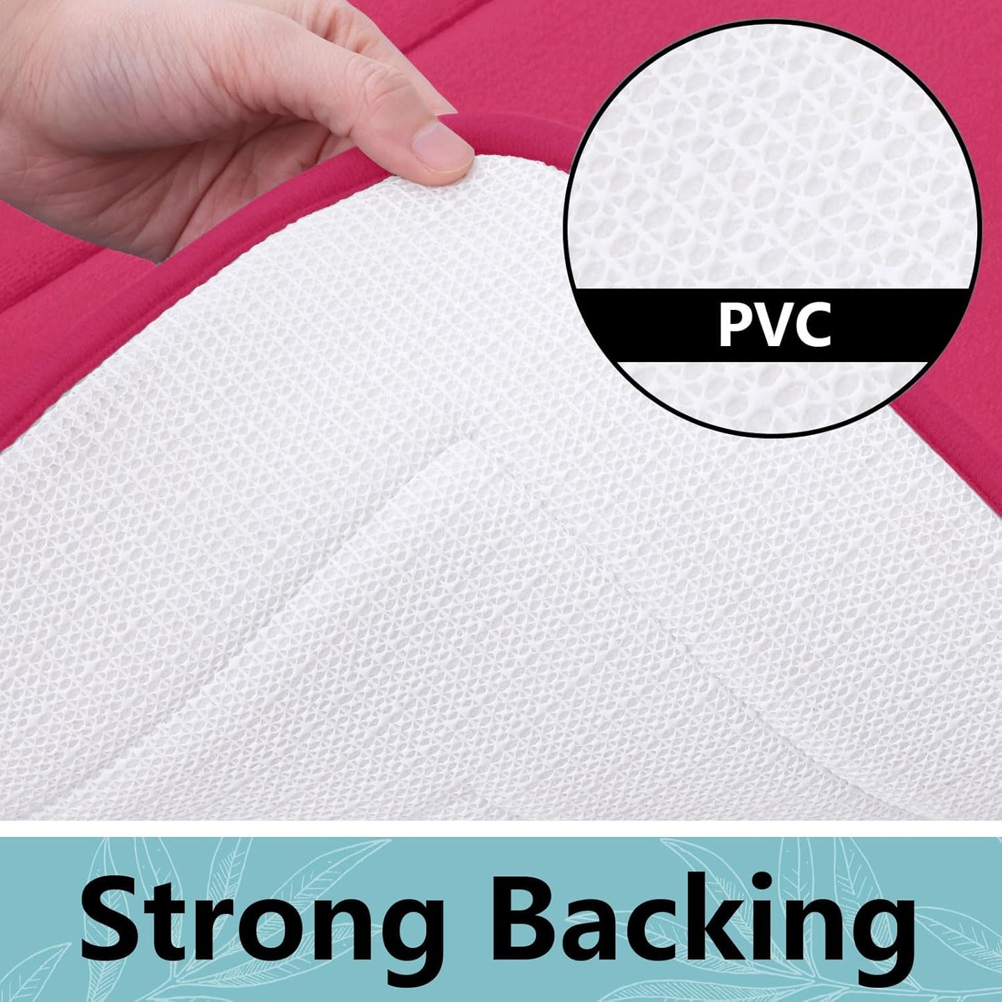 Arotive Memory Foam Bathroom Rug Mat 44x24, Ultra Soft and Absorbent Bath Mat, Machine Wash Dry, Comfortable Bath Rug Carpet for Bathroom Floor, Tub and Shower, Deep Pink