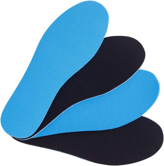 2 Pairs Breathable Insoles, Super-Soft, Sweat-Absorbent, Double-Colored and Double-Layered Shoe Inserts of Foam That Fit in Any Shoes (Blue/Black, 7-9 Women/6-7.5 Men)