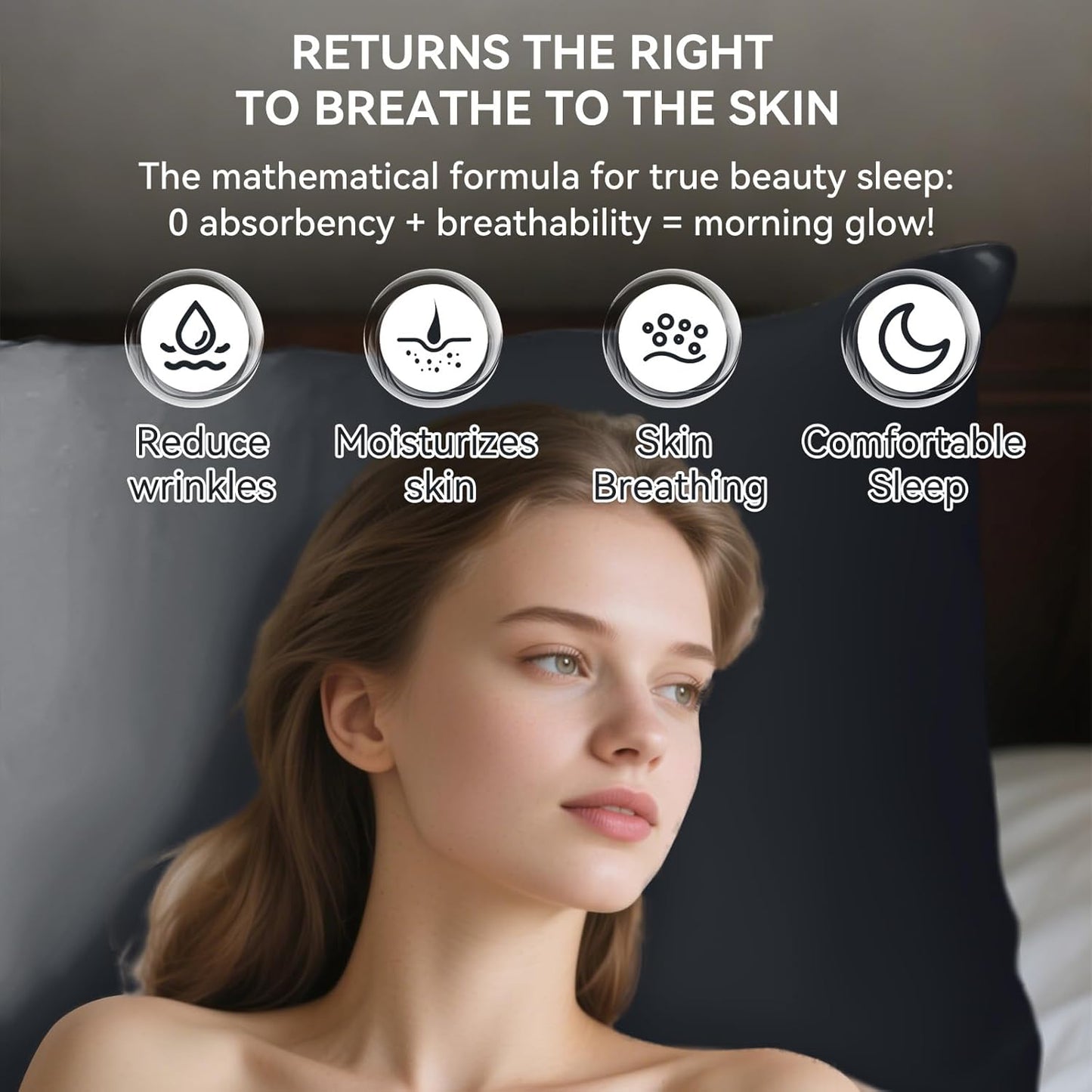 Tyfitb Satin Pillowcase Set for Hair & Skin Care – Cooling, Hypoallergenic, Anti-Frizz, Wrinkle-Free – Soft, Luxurious Pillowcases with Envelope Closure – 2-Pack, King Size 20x36, Gift-Ready