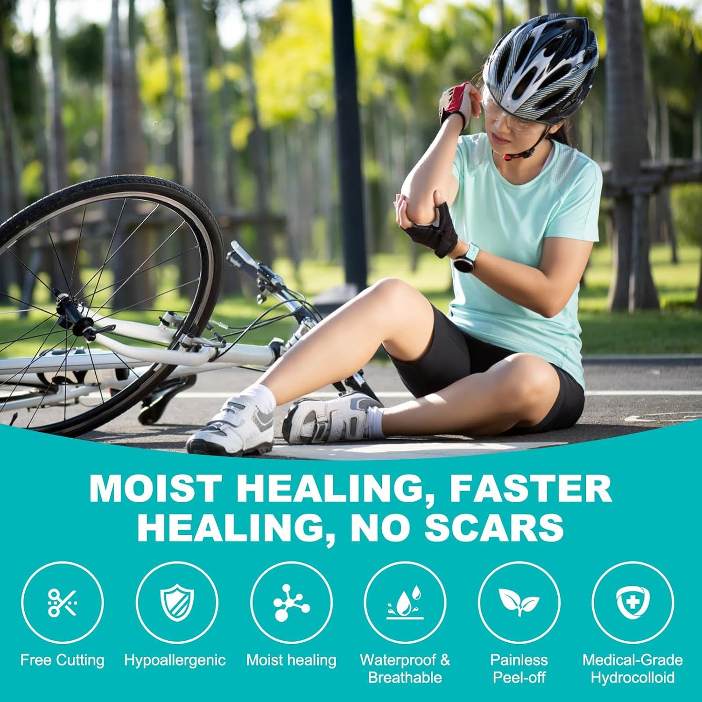 Hydrocolloid Roll for Wound Care, Hydrocolloid Bandages with Self-Adhesive, Cut-to-Size Patch Bandages, Ultra Absorbent, Waterproof, First Aid Kit Essential (2IN*16FT)