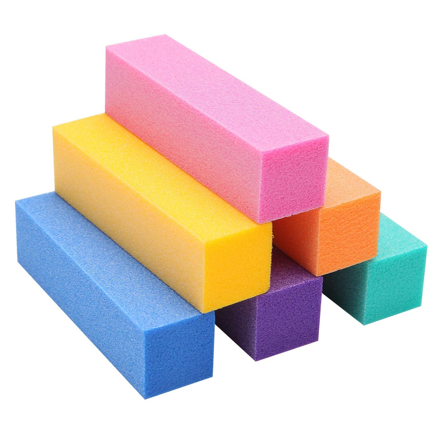 12 Pack Nail Buffer Block 4 Sided Professional Nail File Sanding Block Buffing Blocks for Natural and Acrylic Nails (Multi-Colored)