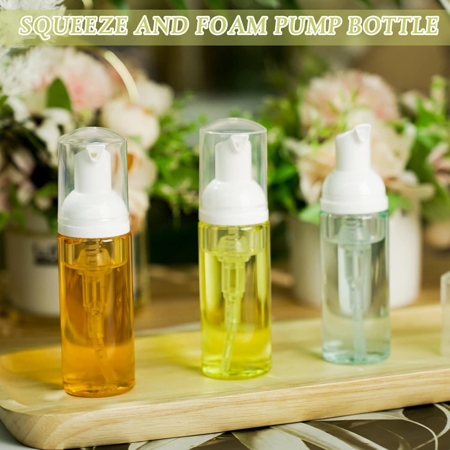 70 Pcs 2 oz Plastic Foam Soap Dispensers Refillable Lash Shampoo Bottles with Pump Mini Eyelash Cleaning Foam Bottle Dispenser for Refillable Travel Cosmetics (Transparent)