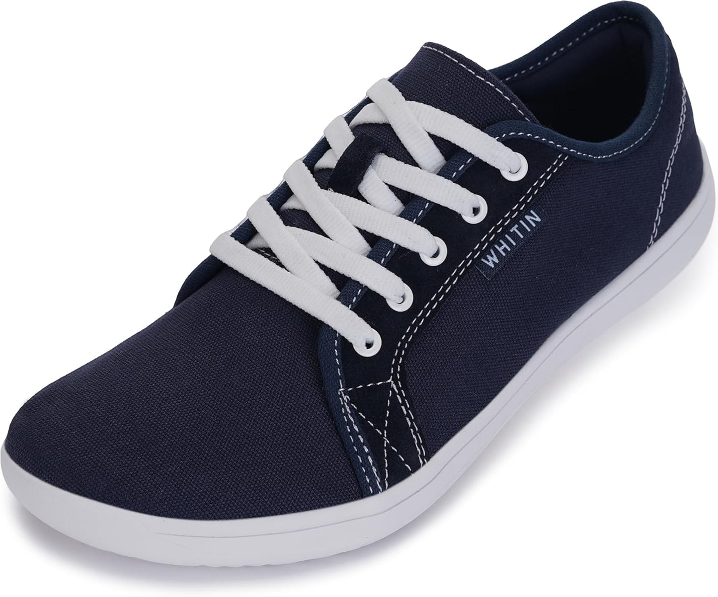 WHITIN Women's Canvas Barefoot Shoes | Wide Width Minimalist Sneakers | Classic Fit Low Top