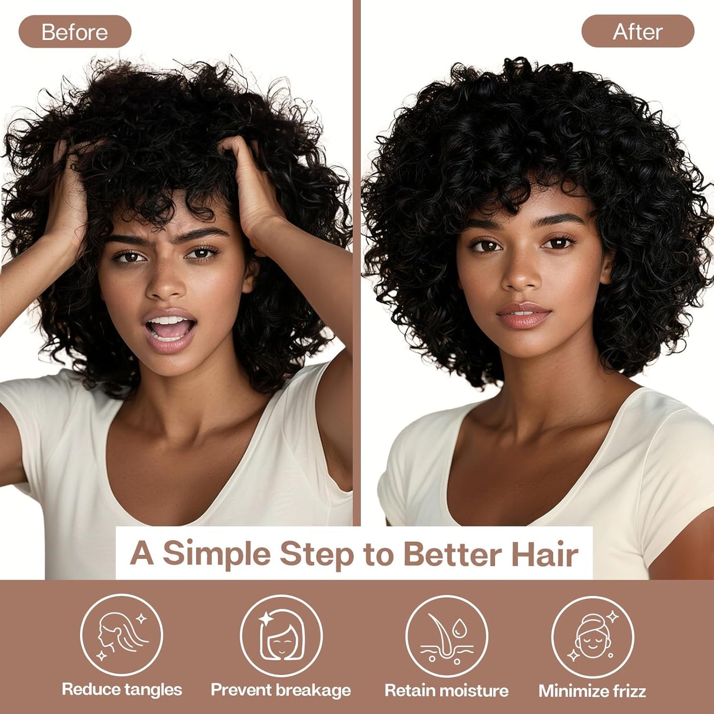 MR&HM Satin Pillowcase for Hair and Skin, Silk Satin Pillowcase 2 Pack, Queen Size Pillow Cases Set of 2, Silky Pillow Cover with Envelope Closure (20x30, Mocha Mousse)