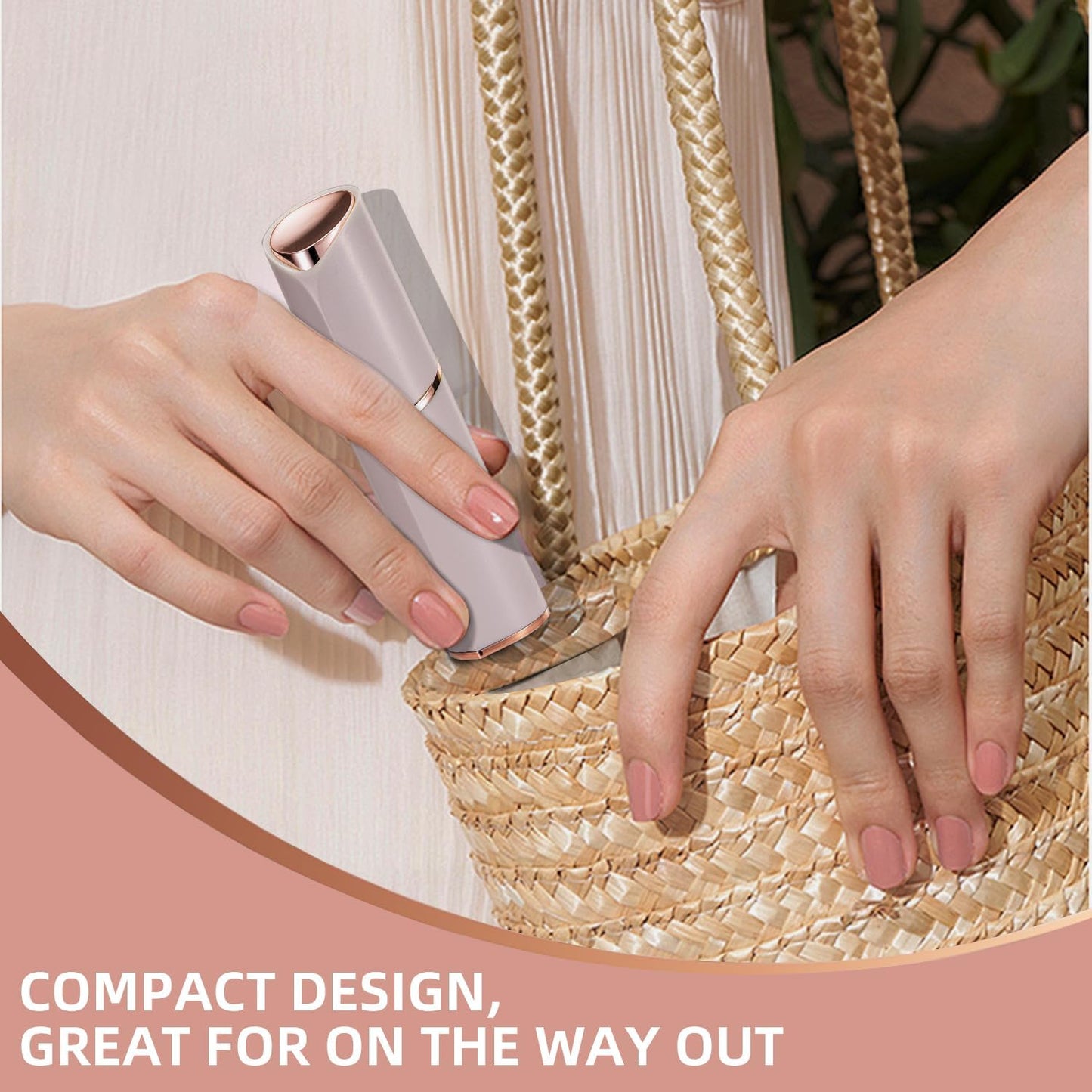 Facial Hair Removal for Women, Portable Lady Shaver, Rechargeable Painless Hair Remover for Face, Upper Lips, Chin, Peach Fuzz