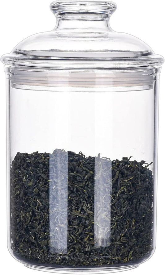 24oz Acrylic Storage Jar, Airtight Lid with Silicone Sealing Ring, Ideal Canister Container for Sugar, Tea, Spices, Herbs, Shells, Bath Salt, Christmas Decorative Apothecary Jars