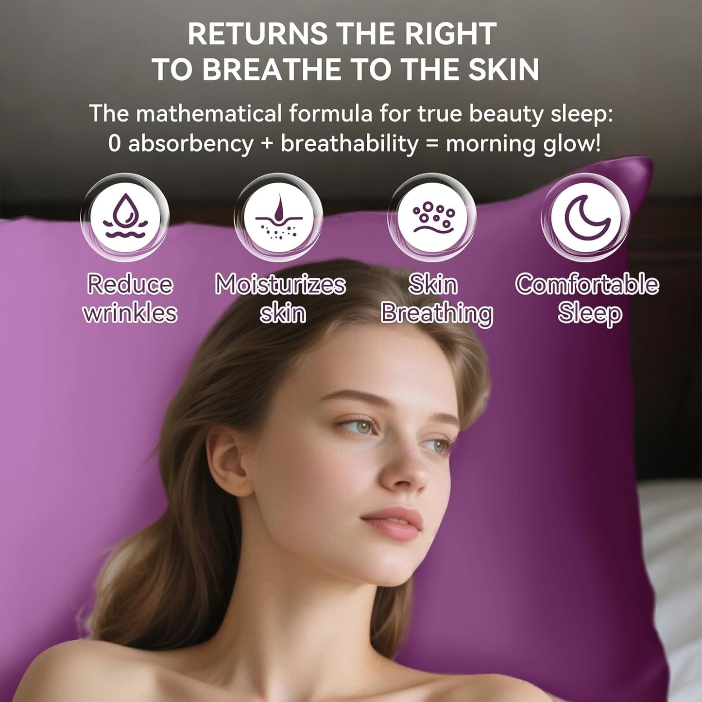 Tyfitb Satin Pillowcase Set for Hair & Skin Care – Cooling, Hypoallergenic, Anti-Frizz, Wrinkle-Free – Soft, Luxurious Pillowcases with Envelope Closure – 2-Pack, King Size 20x36, Gift-Ready