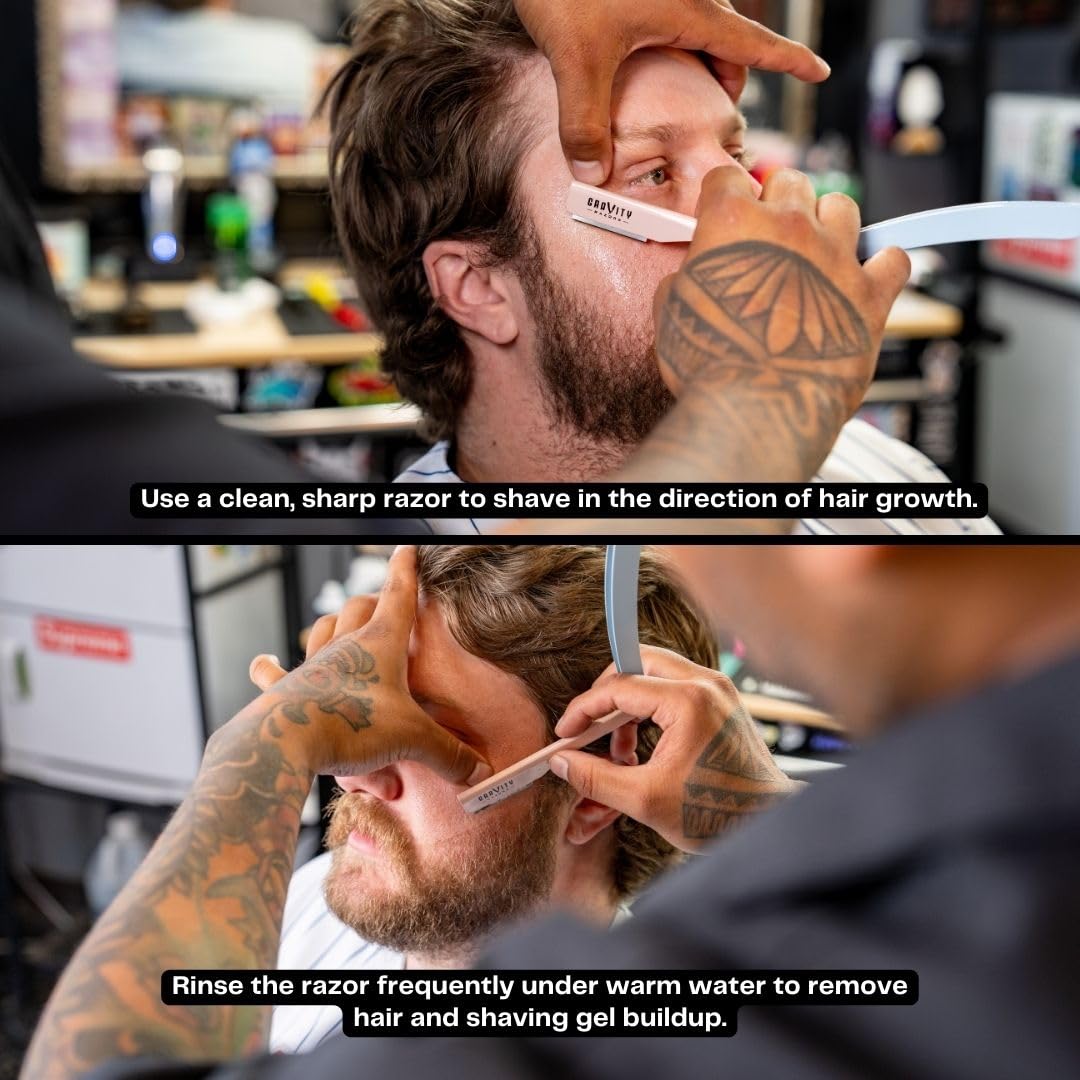 Non-Foaming Shave Gel for Men - Professional Barber-Grade Shaving Gel, Moisturizing & Skin Replenishing, Smooth Close Shave. 6.8 oz, Sandalwood scent (10-Pack)