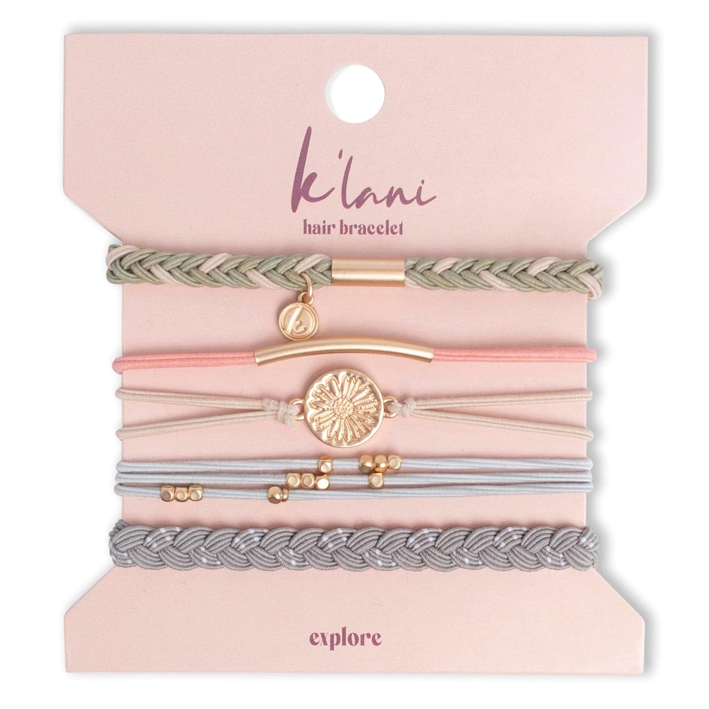 K'lani Hair Tie Bracelets for Women - Elastic Hair Bands That Double as Stylish Jewelry - Explore - Small