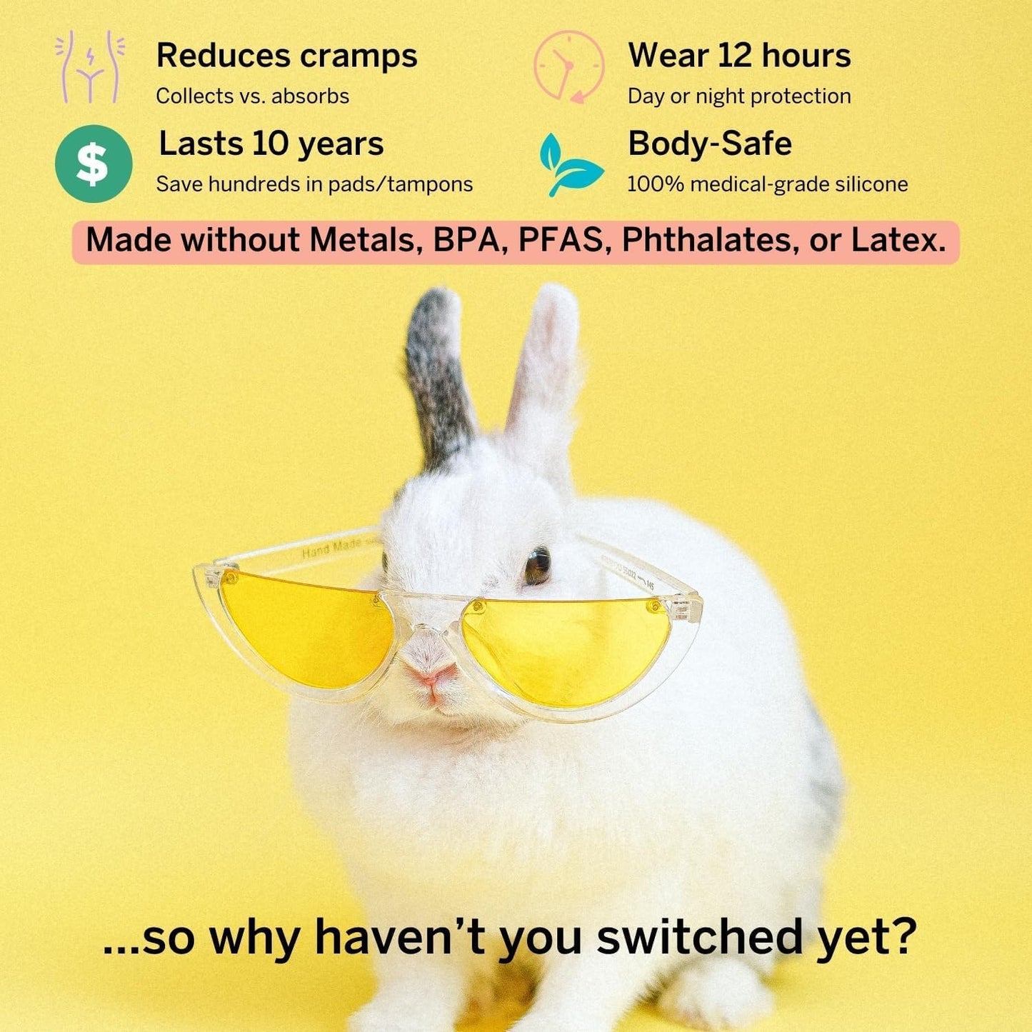 Pixie Menstrual Cup - No Metals or Toxins - Ranked 1 for The Most Soft Reusable Period Cup - Wear 12 Hours - 100% Medical-Grade Silicone - Tampon Alternative (Blush, Extra Small)