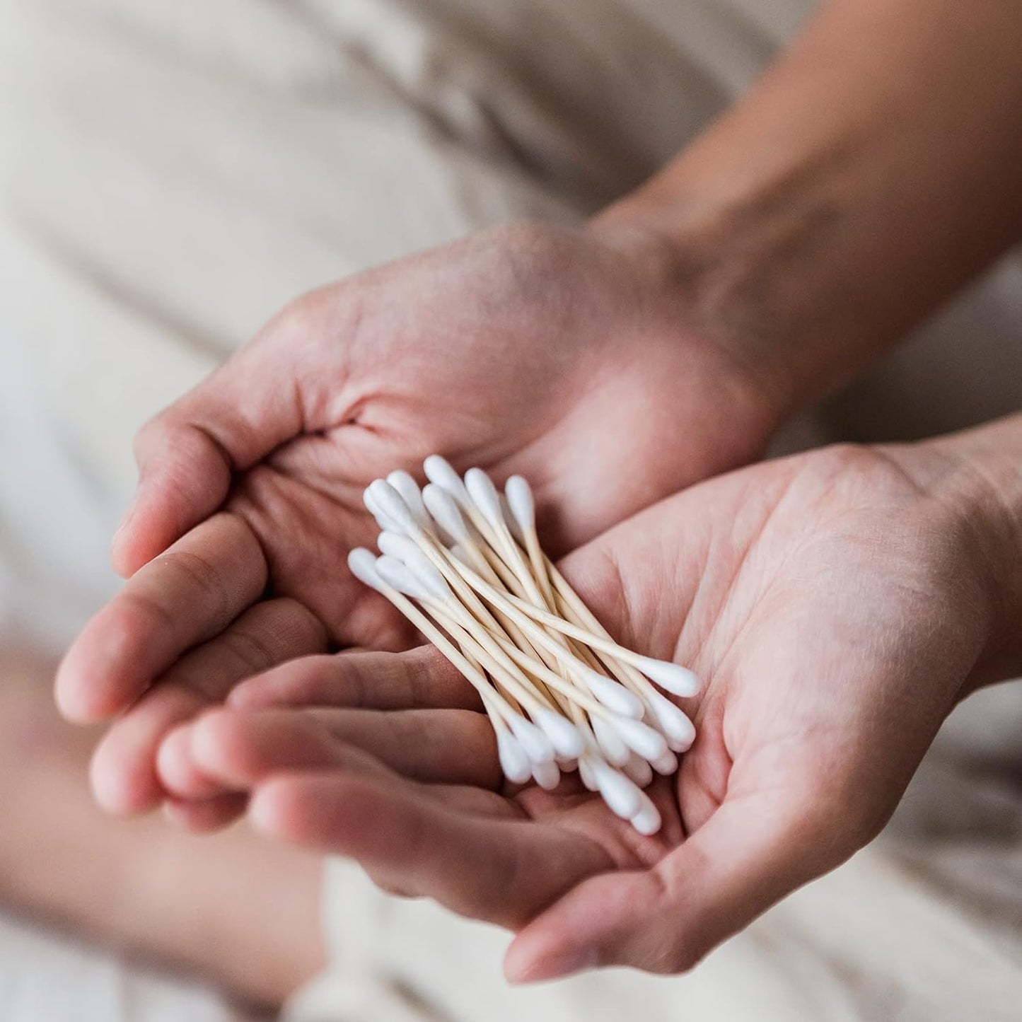 Bamboo Cotton Swabs With Wooden Sticks for Ears Swabs 750 Count