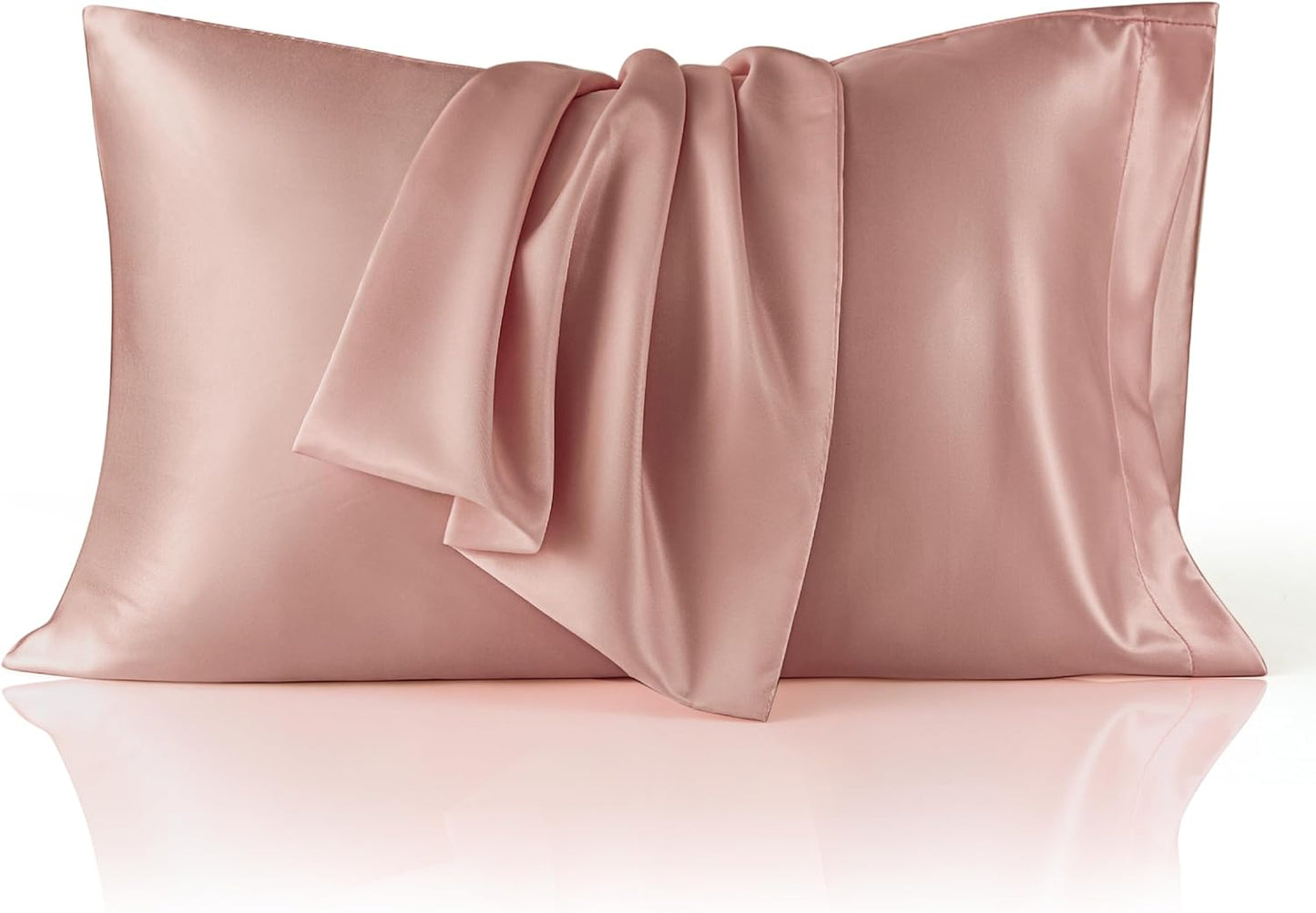 Bedsure King Size Satin Pillowcase Set of 2 - Rose Cloud Silky Pillow Cases for Hair and Skin with Envelope Closure, Similar to Silk Pillow Cases, Gifts for Women Men, 20x36 Inches, 2pcs