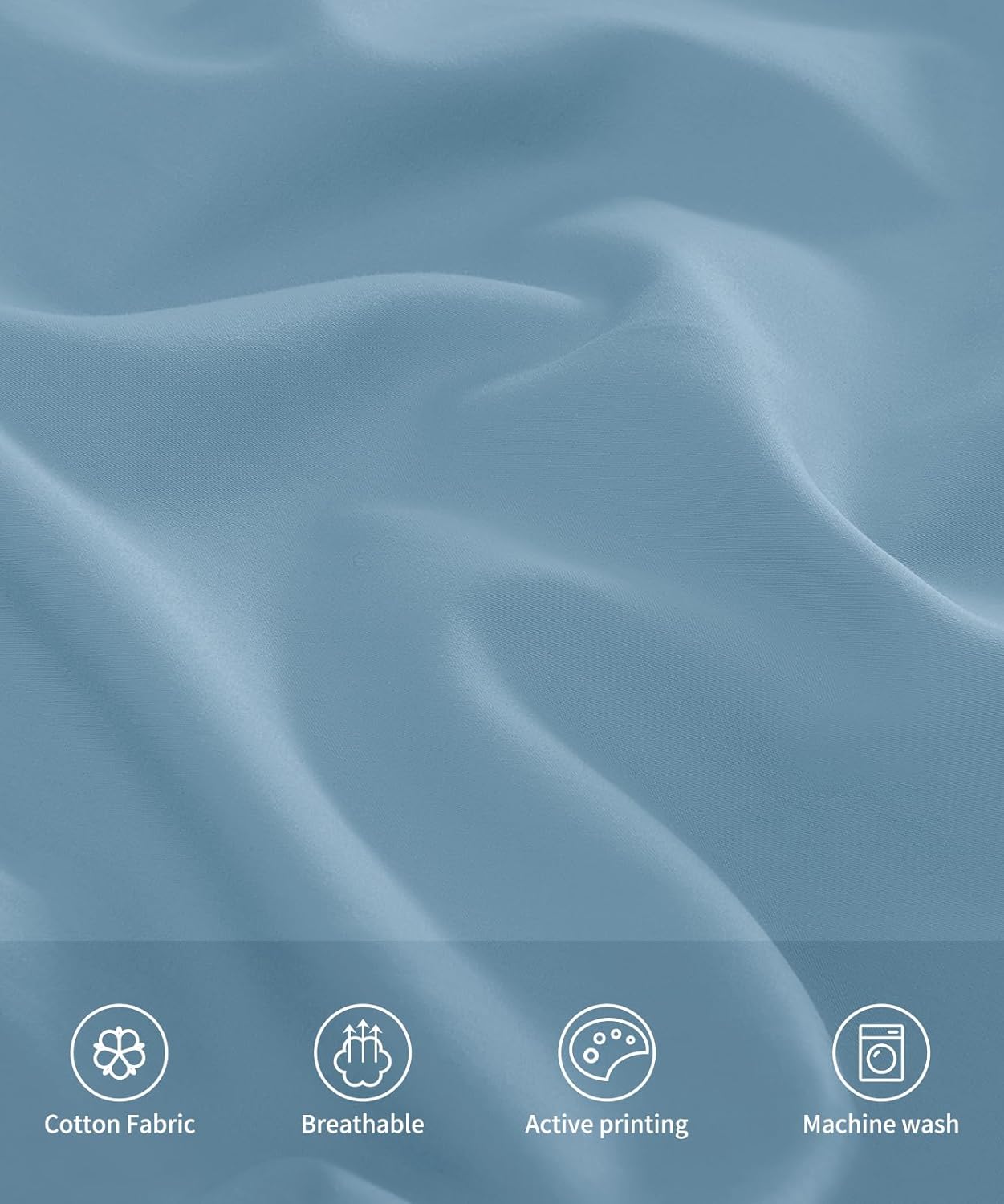 Warmstar Cotton Body Pillow Cover, 1 Pack, 600 Thread Count, 20"x54", Long Body Pillow Case Cover, Soft Breathable, Envelope Closure, Placid Blue