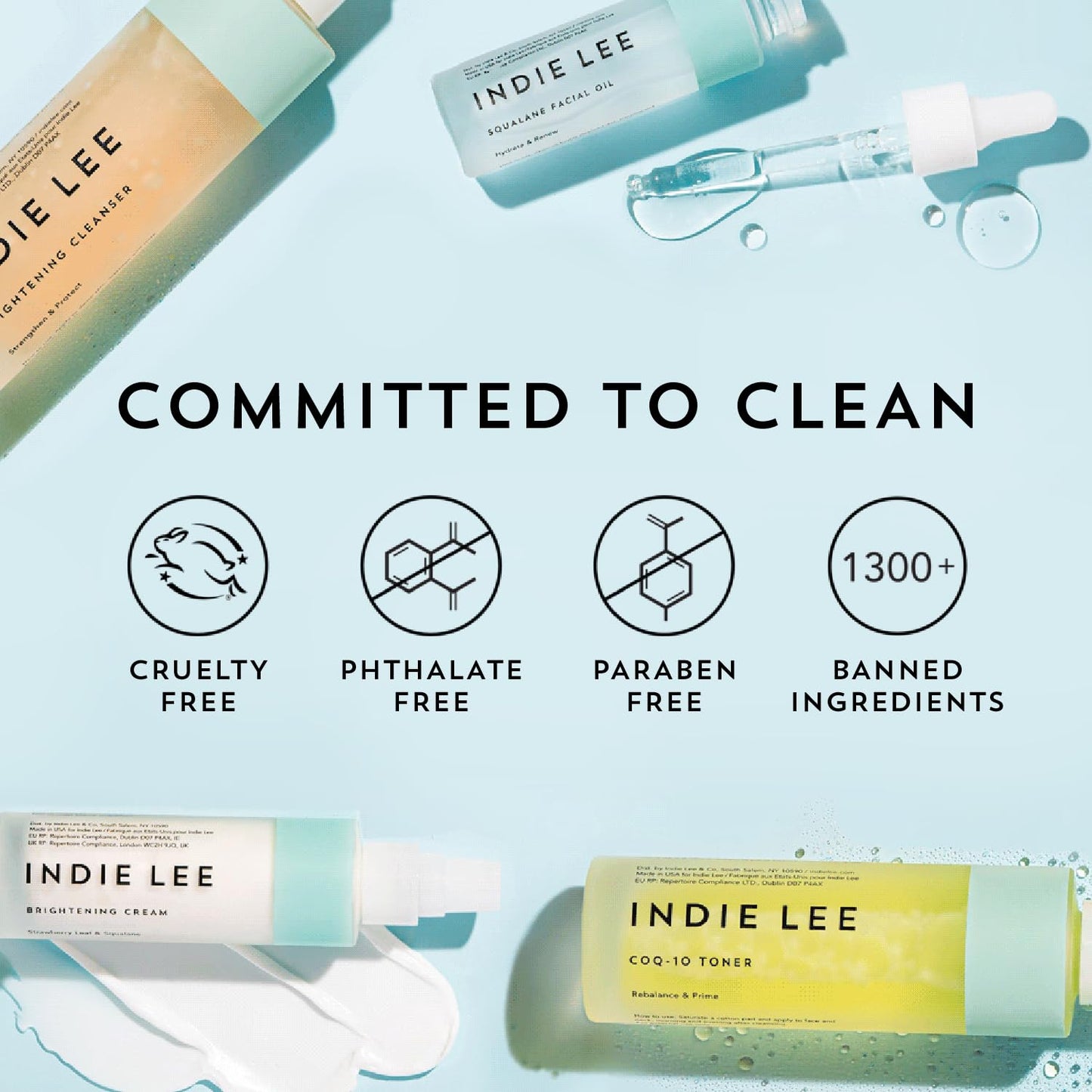 Indie Lee Purifying Face Wash - Hydrating Facial Cleanser + Makeup Remover - With Orange, Lavender, Burdock + Jasmine - Foam Face Wash for All Skin Types (125ml)