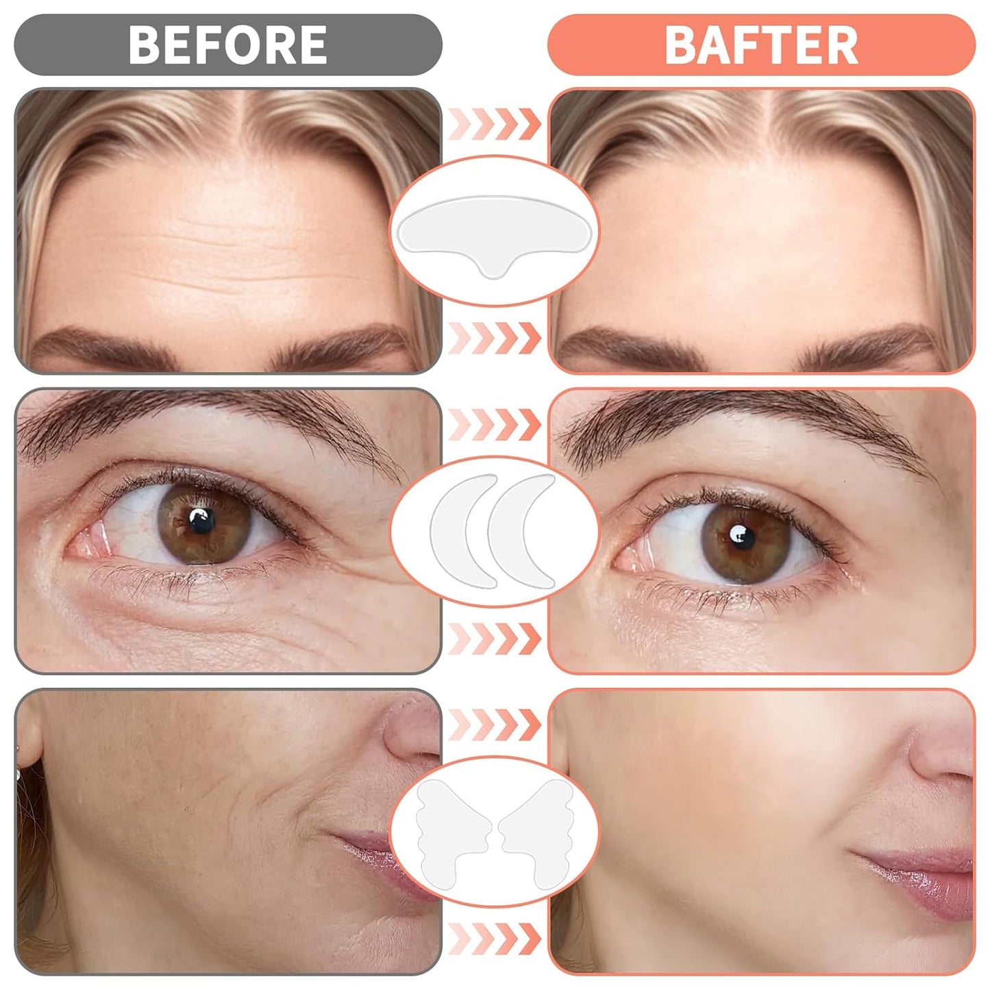 Neck Wrinkle Patches, Anti Wrinkle Silicone Patches，Reusable Chest Firming and Tightening Facial Masks, Collagen Neck Fine Line Pads for Women Reduce Fine Wrinkles, Moisturizing & Firming（11PCS)