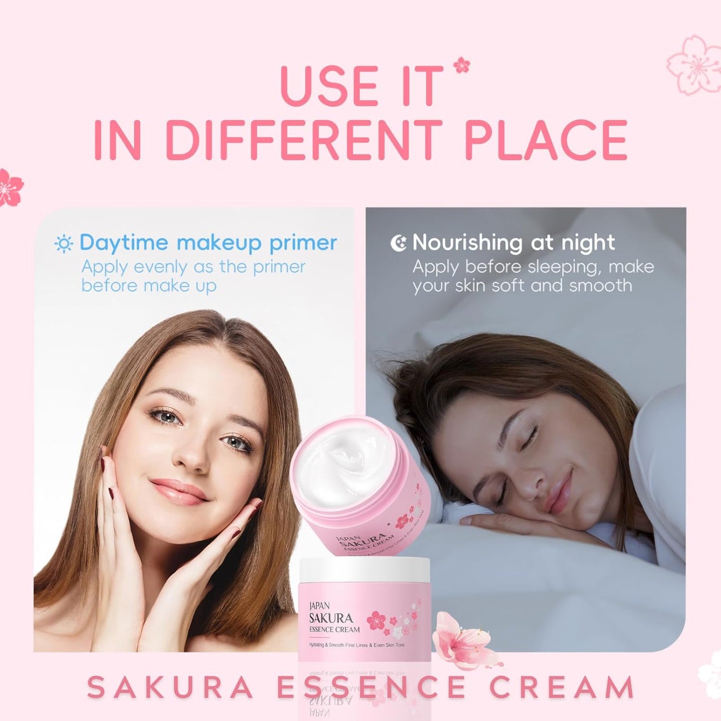24-IN-1 Sakura Skin Care Set for Teen Girls Gifts - Skincare for Girls 10-12 Cleansing & Moisturizing, Skin Care for Kids Age 8-12, Facial Kit Gift Set for Women Day & Overnight Care