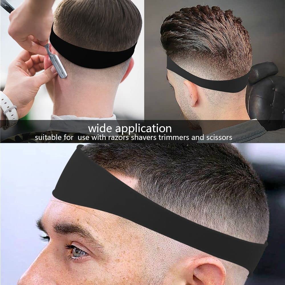 Neckline Shaving Template, Hair Cutting Guide Curved Neck Hair Shaving Template Soft Silicone Neckline Trimming Template for DIY Home Haircuts (Black)