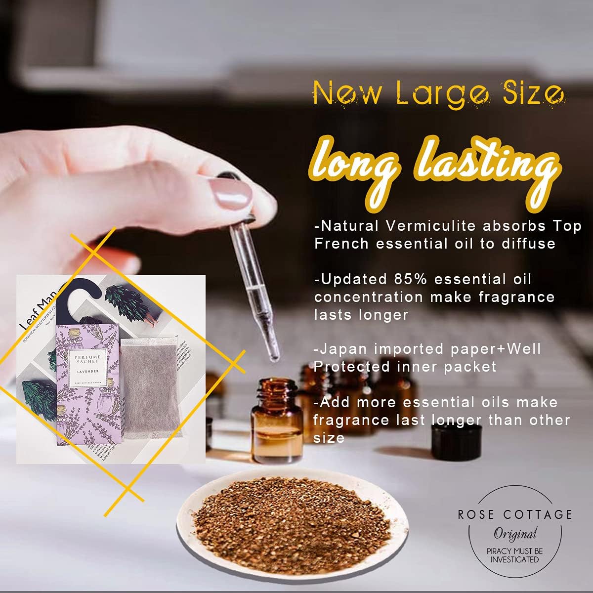 Large 12 Packs Baby Powder Hanging Closet Air Freshener Scented Sachets Long Lasting Smell Goods