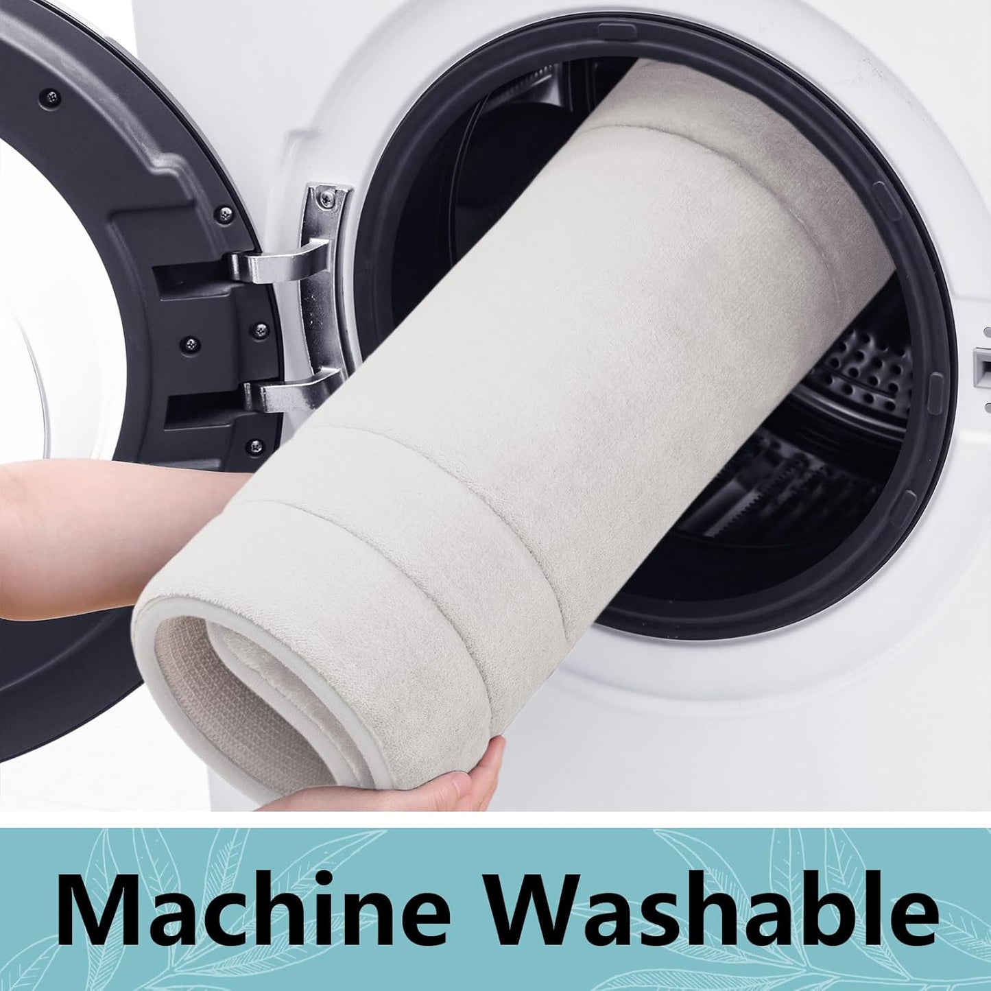 Arotive Memory Foam Bathroom Rug Mat 36x24, Ultra Soft and Absorbent Bath Mat, Machine Wash Dry, Comfortable Bath Rug Carpet for Bathroom Floor, Tub and Shower, Ivory