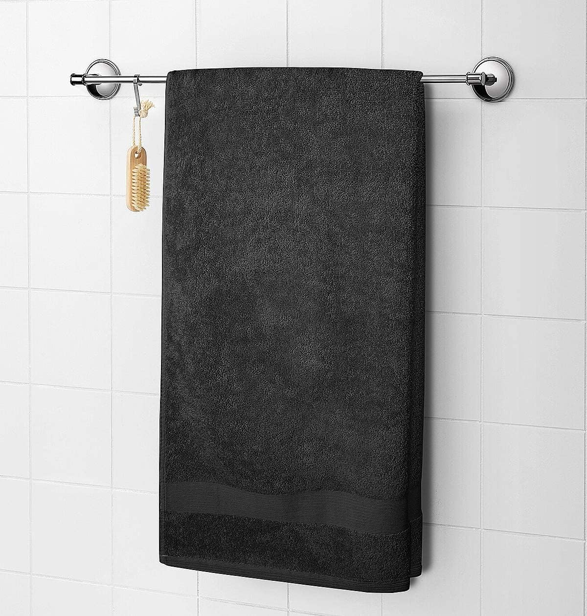 Softolle Luxury Bath Towels Set of 4 (27” x 54”) | Towels for Bathroom | Super Soft | Highly Absorbent Towels for Home, Spa, Gym (Silver Grey-Charcoal Grey)