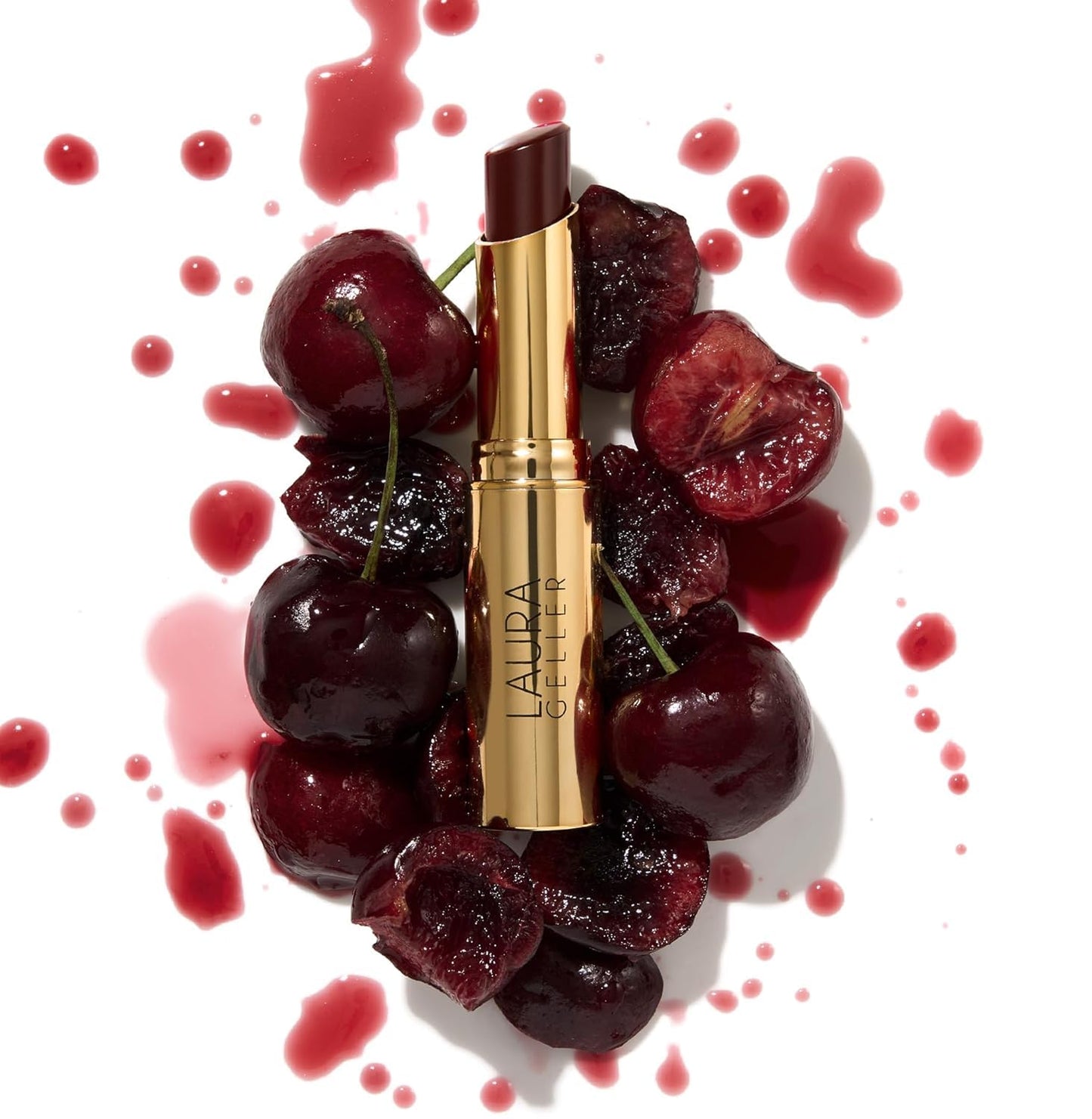 LAURA GELLER NEW YORK Jelly Balm Moisturizing Tinted Lip Color - Very Black Cherry - Hydrating Vitamin E - Semi-Shine Finish