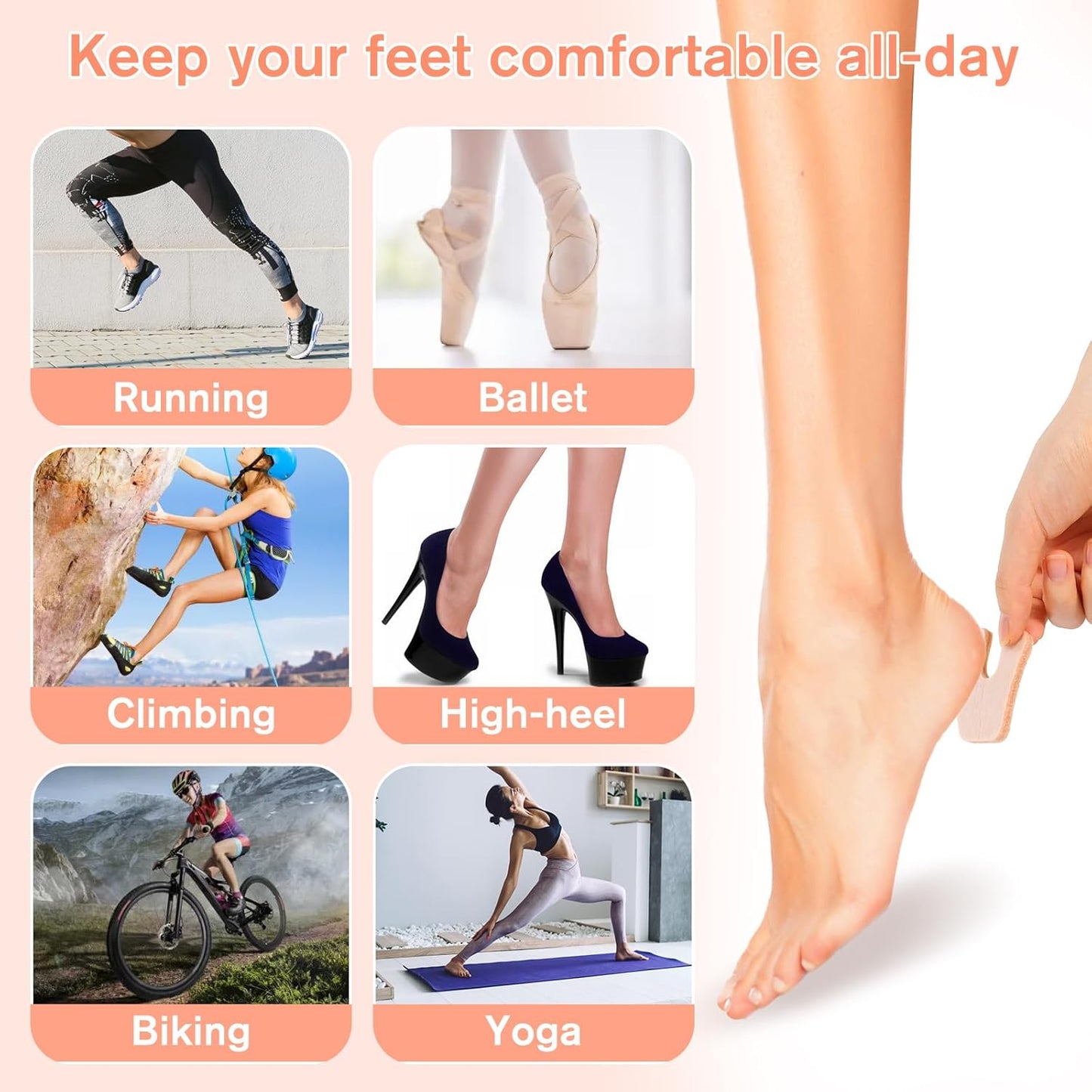 36 Pcs U-Shaped Callus Cushions, Soft Corn Pads for Foot Bottom, Felt Adhesive Metatarsal Pads, Beige Heel Protectors for Pain Relief, Prevent Calluses from Rubbing in Shoes for Men & Women.