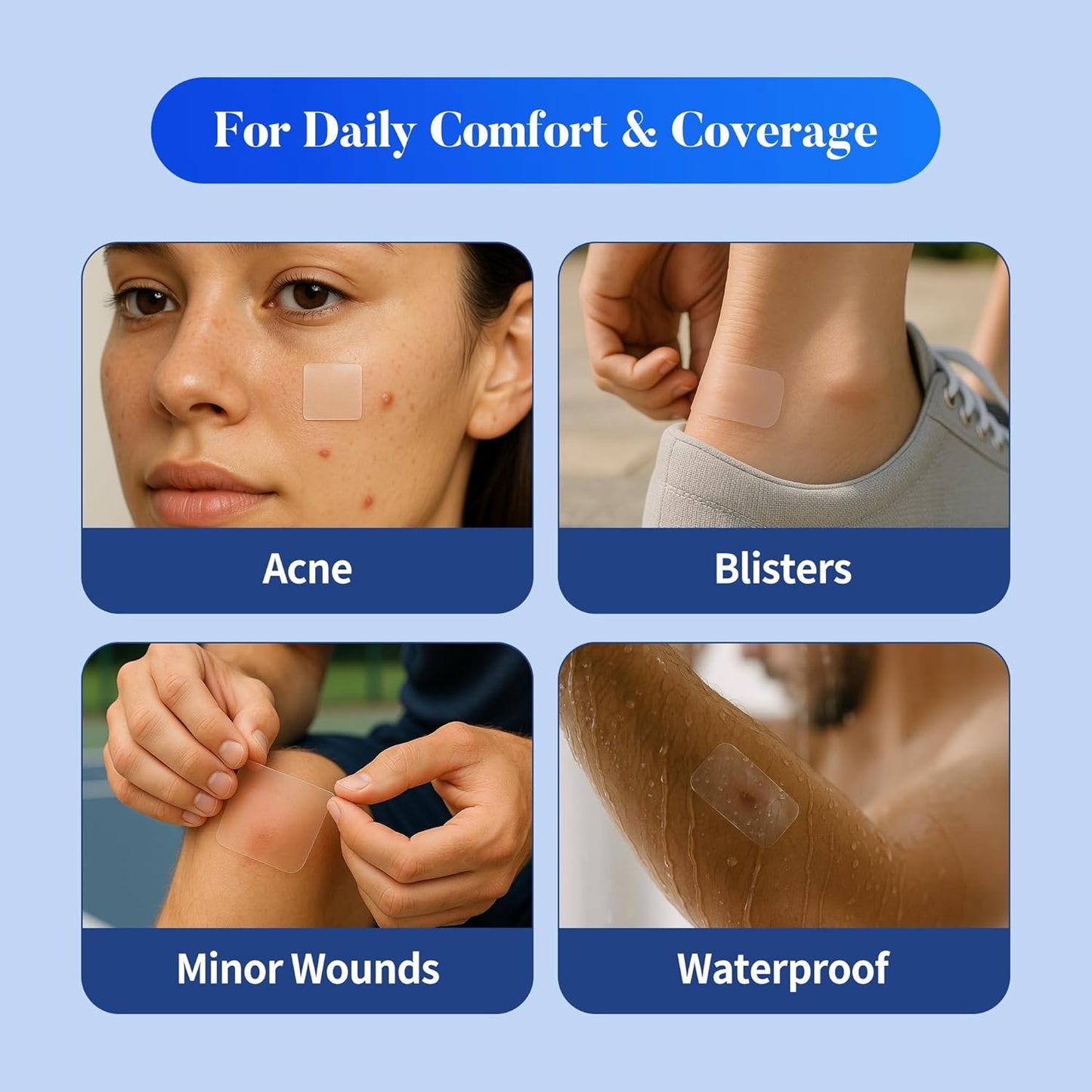 Hydrocolloid Roll – Cut-to-Size Wound Dressing & Pimple Patch for Blister, Acne & Scar Care | Transparent, Waterproof, Skin-Friendly Bandage (2in x 10ft)