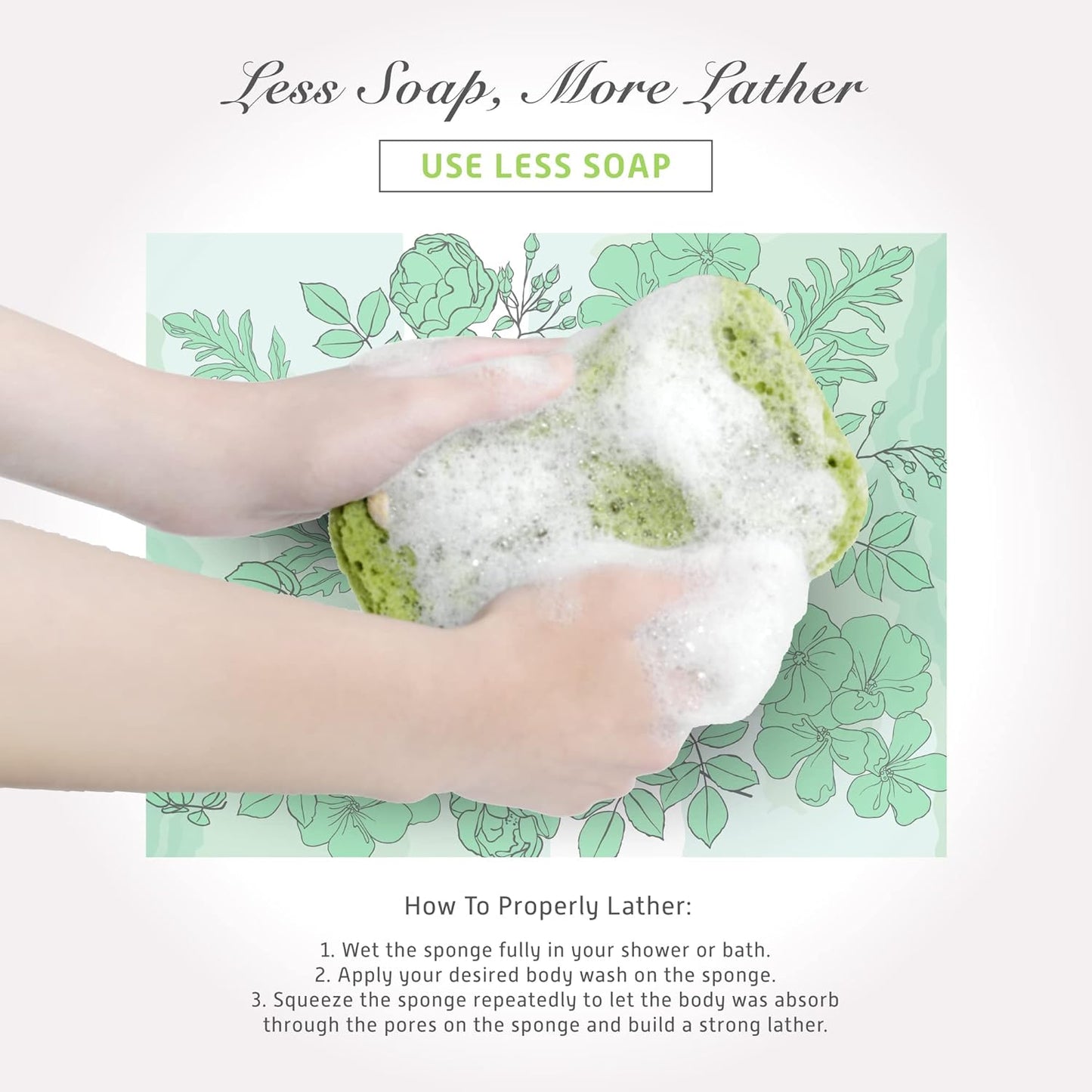 Spongentle Deep Cleansing Dual Texture Body Loofah Sponge, Vacuum Sealed, for Bath and Shower, for Gentle and Deep Exfoliation, Generous and Rich Lather, (Pack of 3)