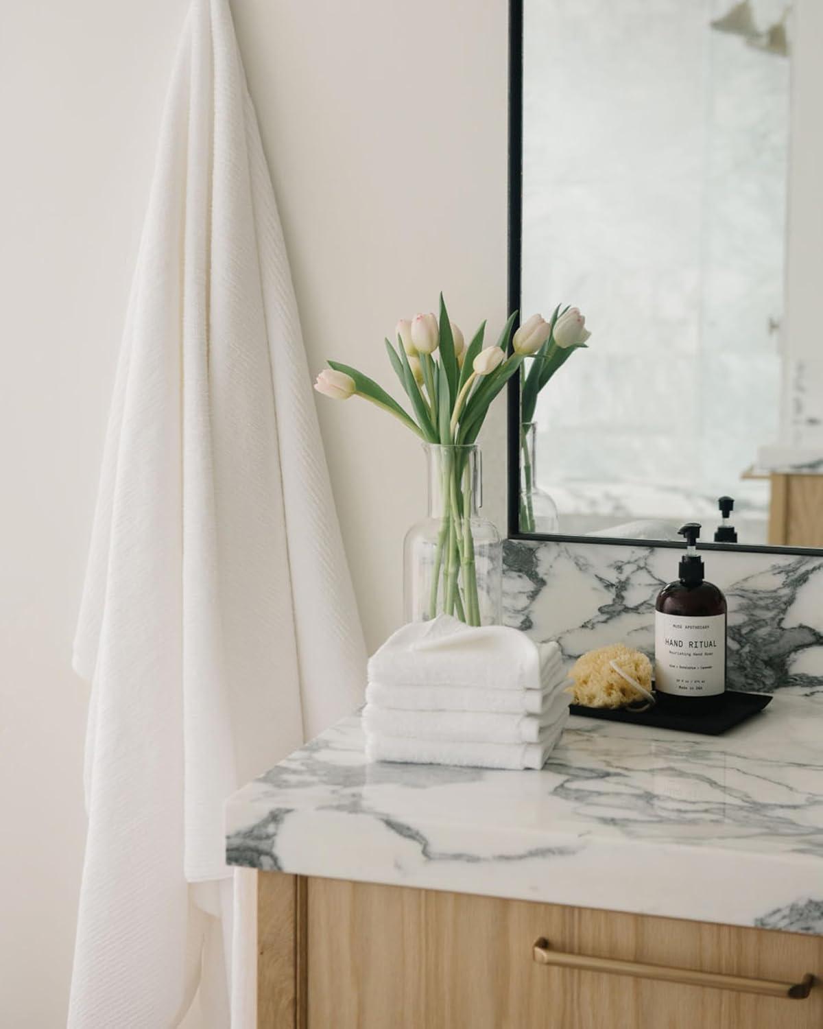 Cozy Earth Ribbed Bath Sheet Set - 60% Cotton 40% Viscose from Bamboo Bath Sheets - Soft & Absorbent Textured Ribbed Pattern - 2 Pack White