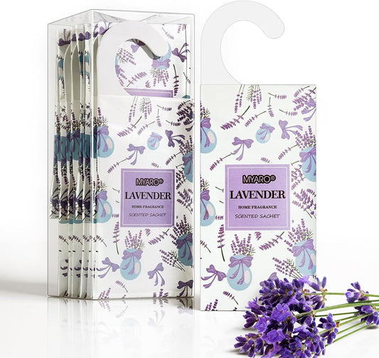 MYARO 12 Packs Lavender Large Scented Sachets for Drawer and Closet, Long-Lasting Hanging Sachet Bags Closet Deodorizer Scented Air Fresheners for Home for Lover