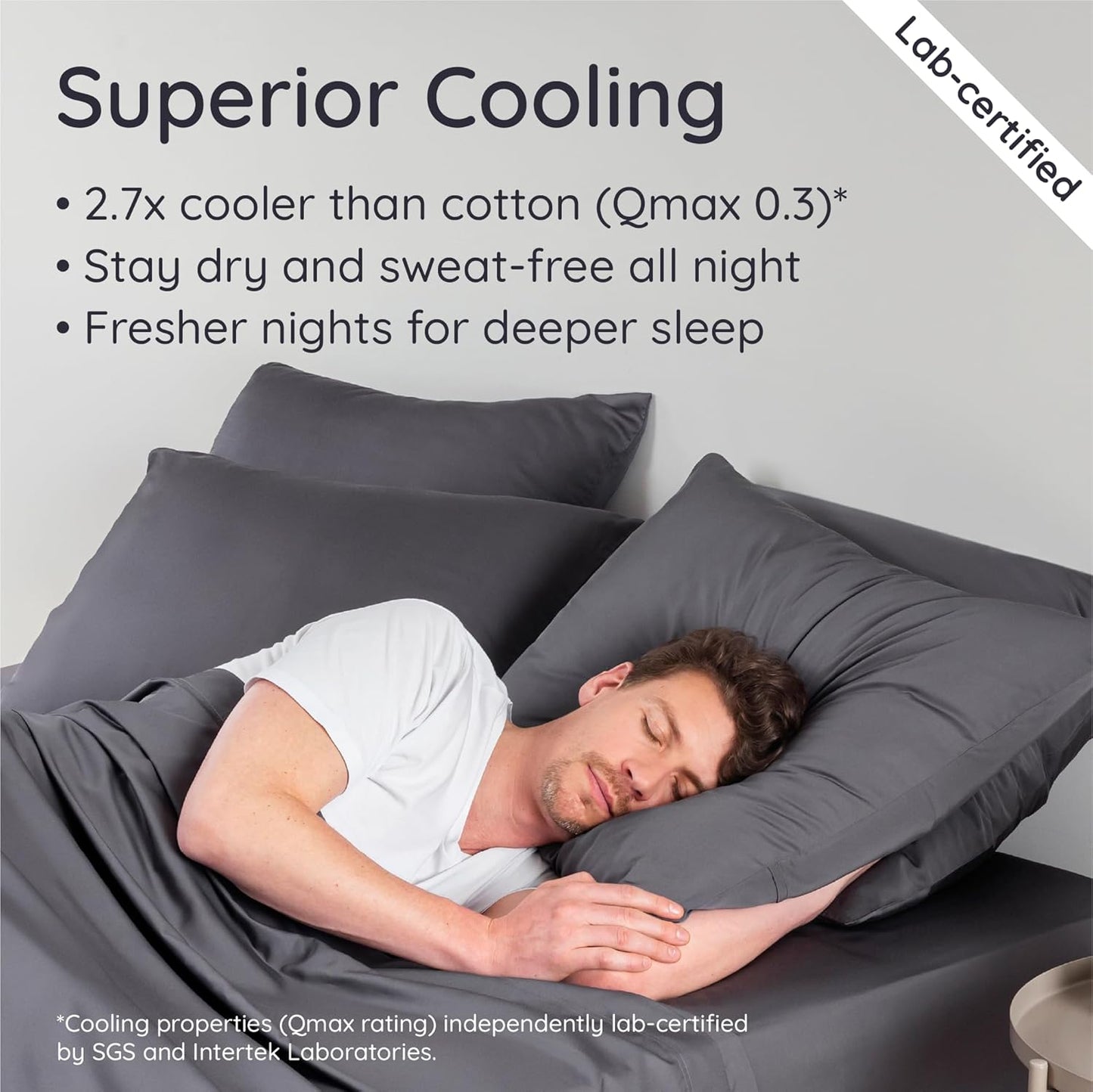 Bambaw 100% Viscose Derived from Bamboo Pillowcases King Size – Set of 2 King Size Cooling Pillow Cases for Hot Sleepers with Envelope Closure, Breathable & Super Soft Pillow Cases (Charcoal)